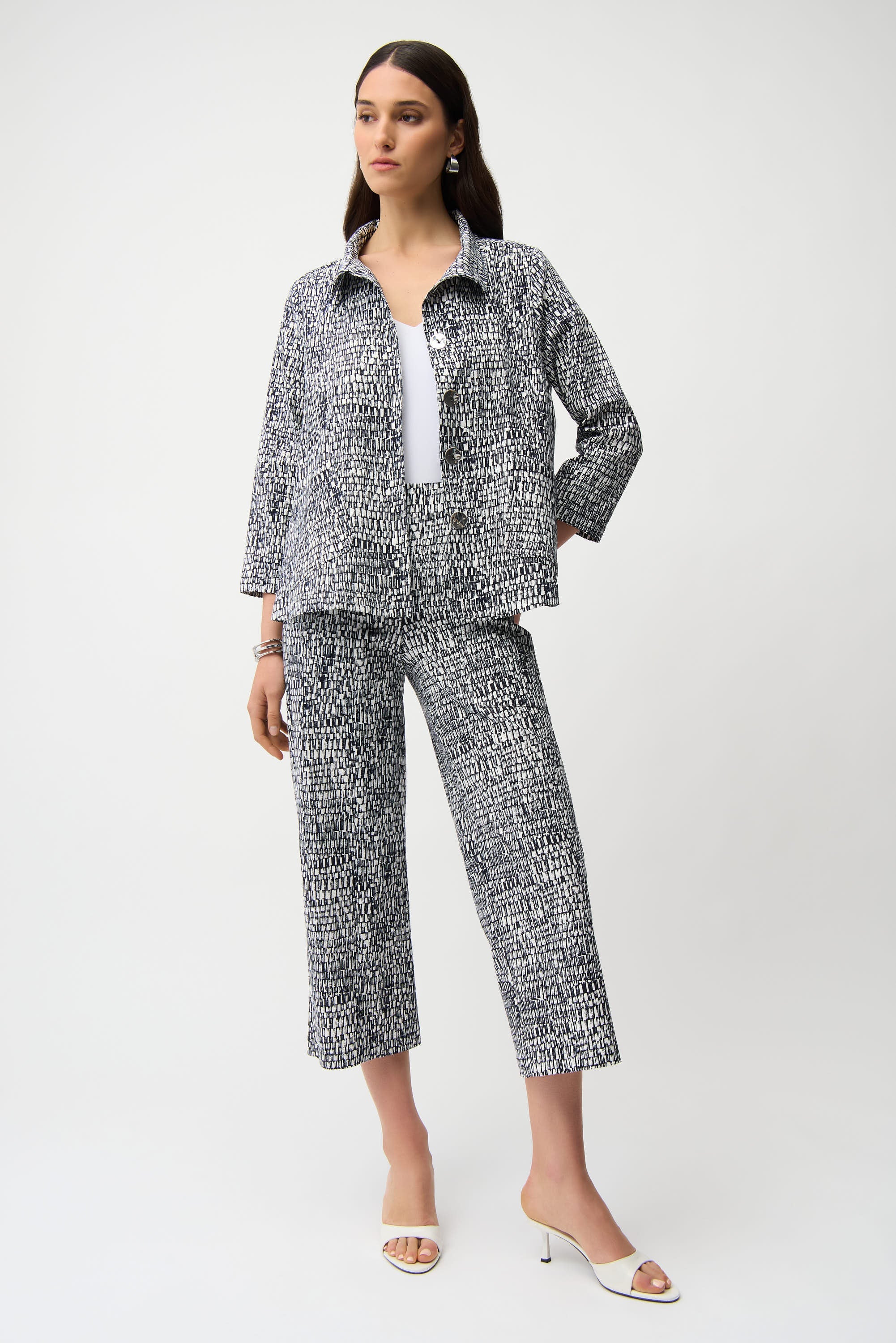 Joseph Ribkoff Abstract Print Pull-On Culotte Style 261002