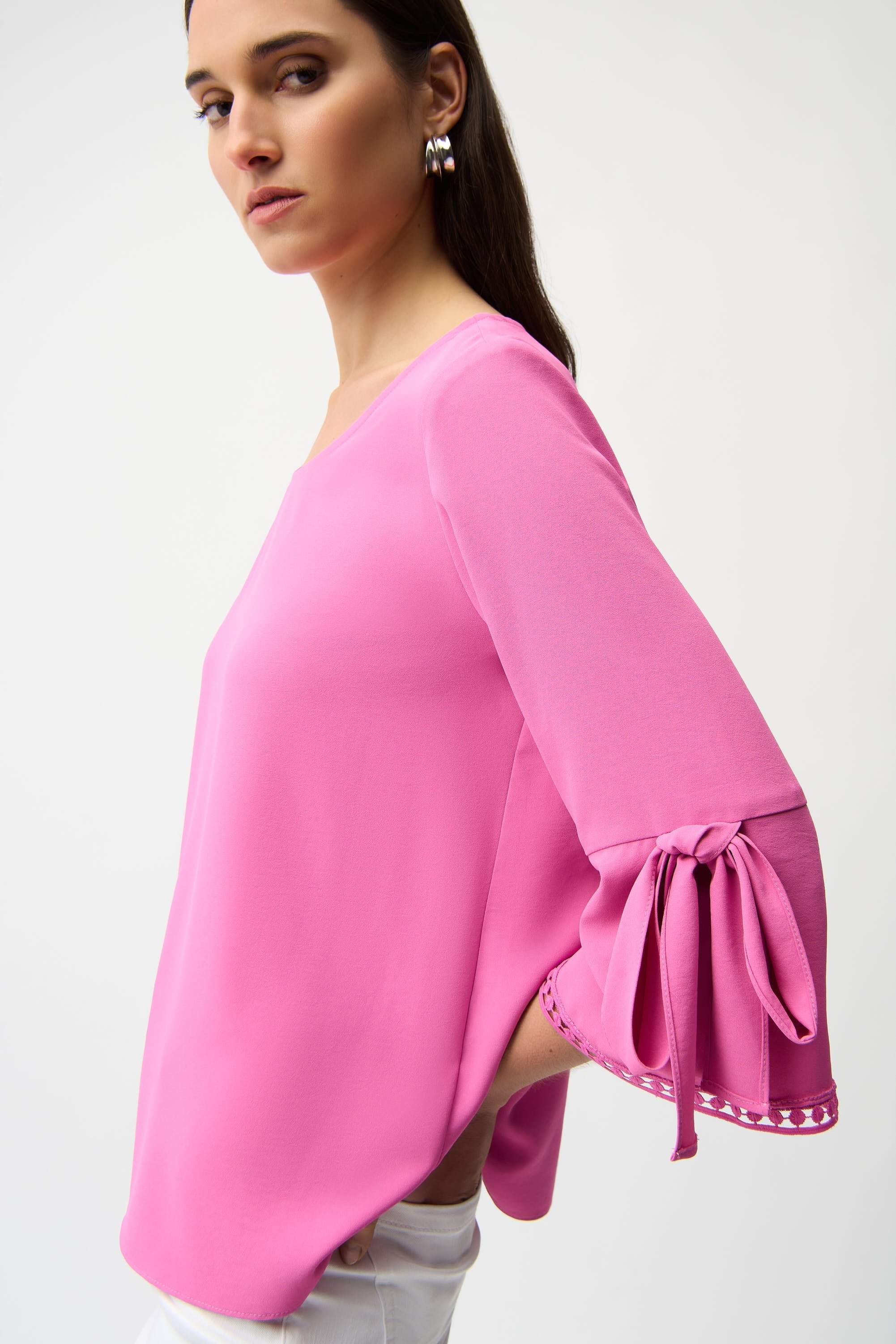 Joseph Ribkoff Eggshell Trapeze Top With Bell Sleeves Style 261070
