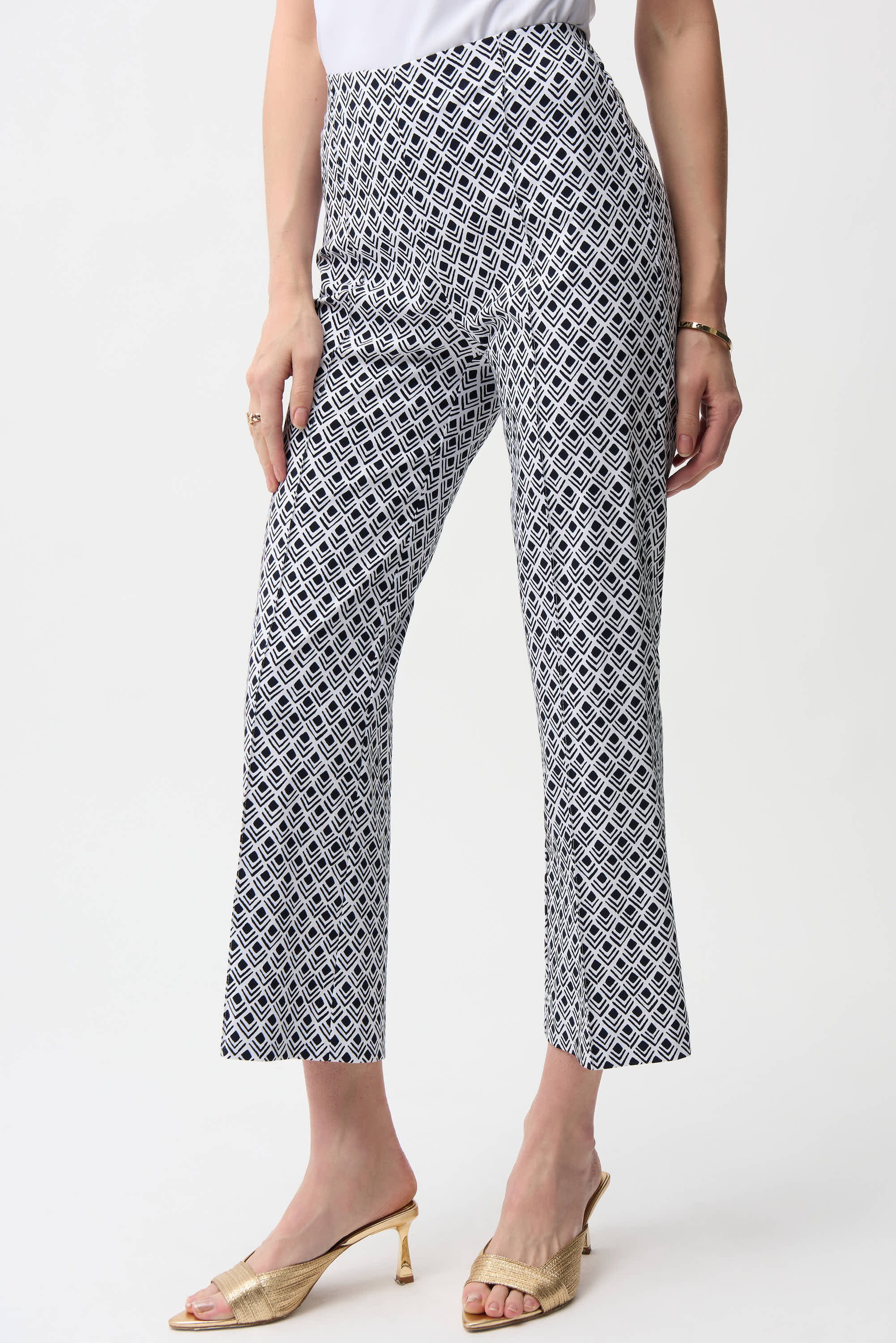Joseph Ribkoff Geometric Print Flare Pull-On Pants Style 261083