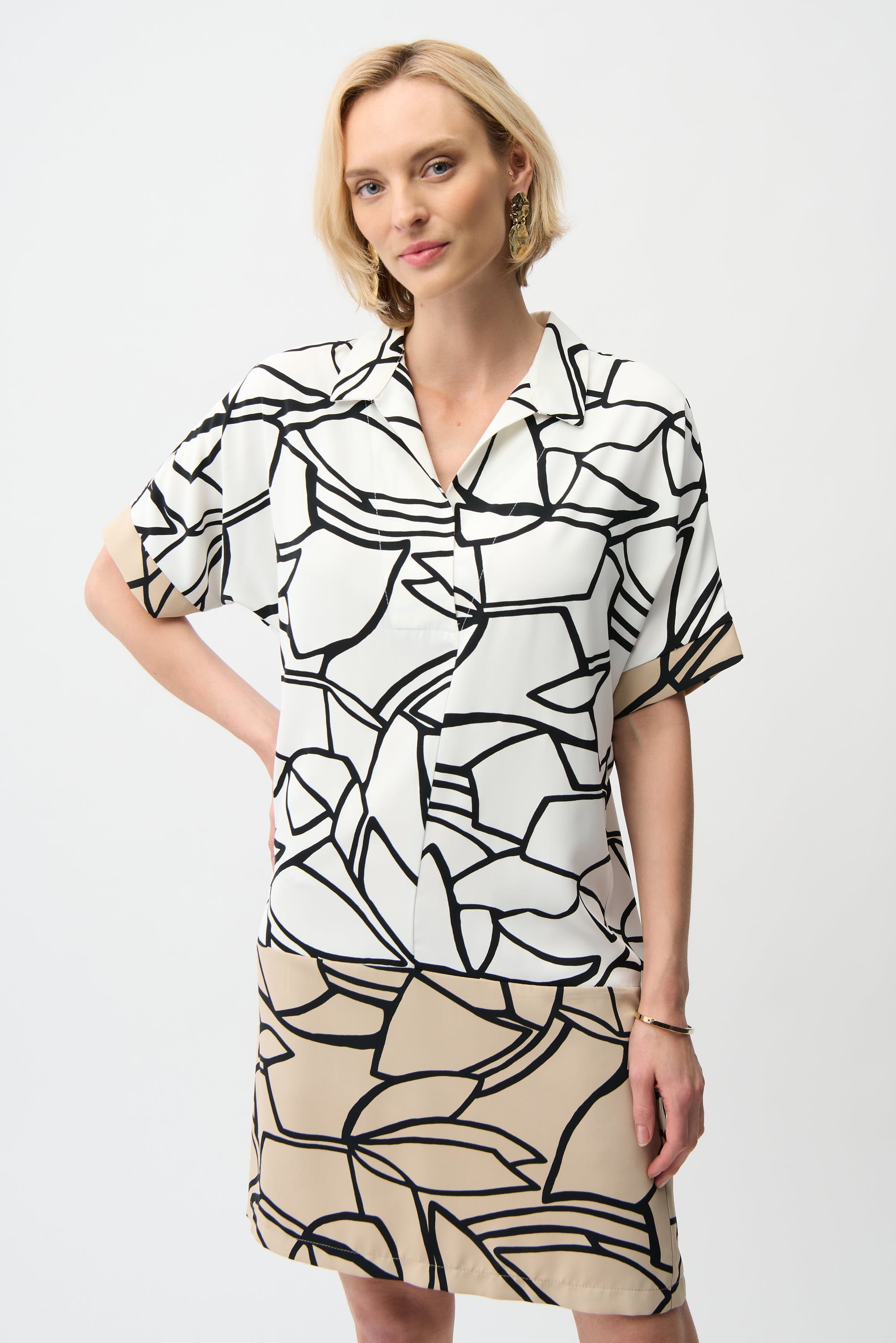 Joseph Ribkoff Abstract Print Shirt Dress Style 261087