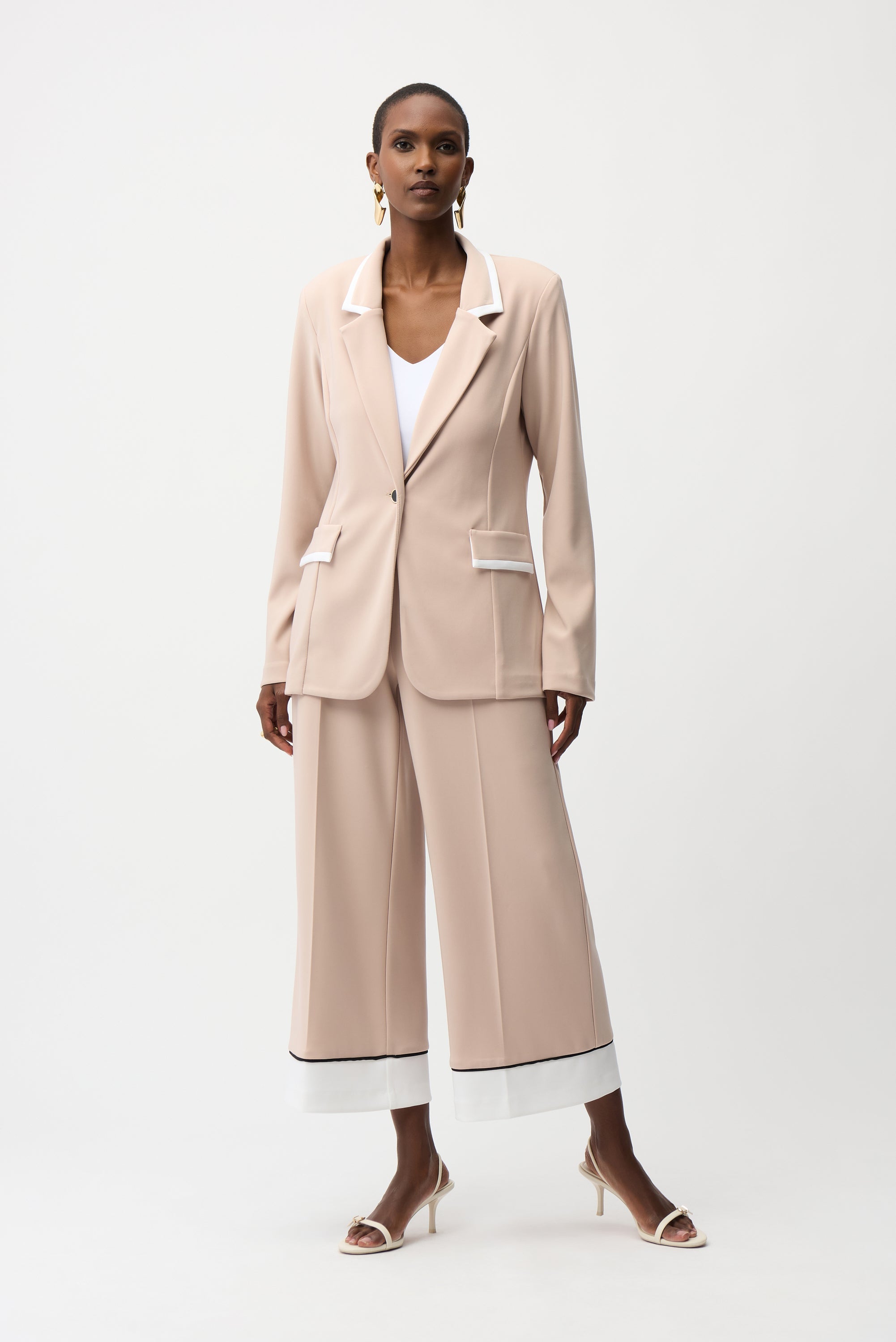 Joseph Ribkoff Fitted Blazer With Contrast Piping Style 261167