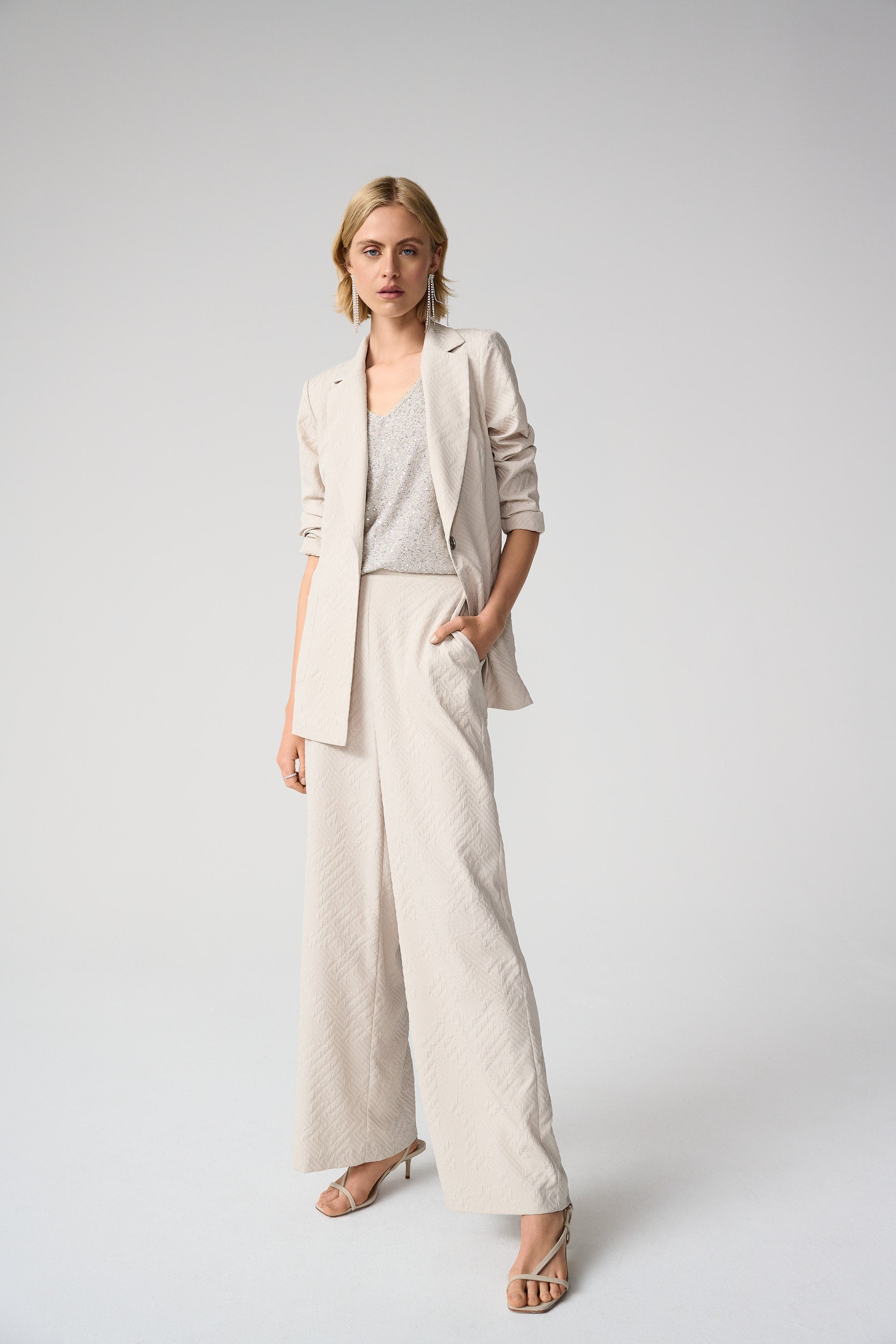 Joseph Ribkoff Straight Blazer With Notched Collar Style 261196