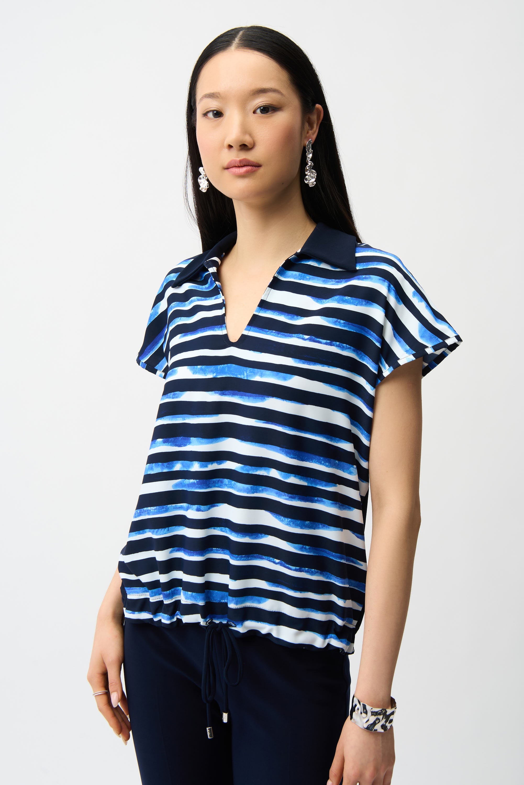 Joseph Ribkoff Stripe Print Cocoon Top Style 261231