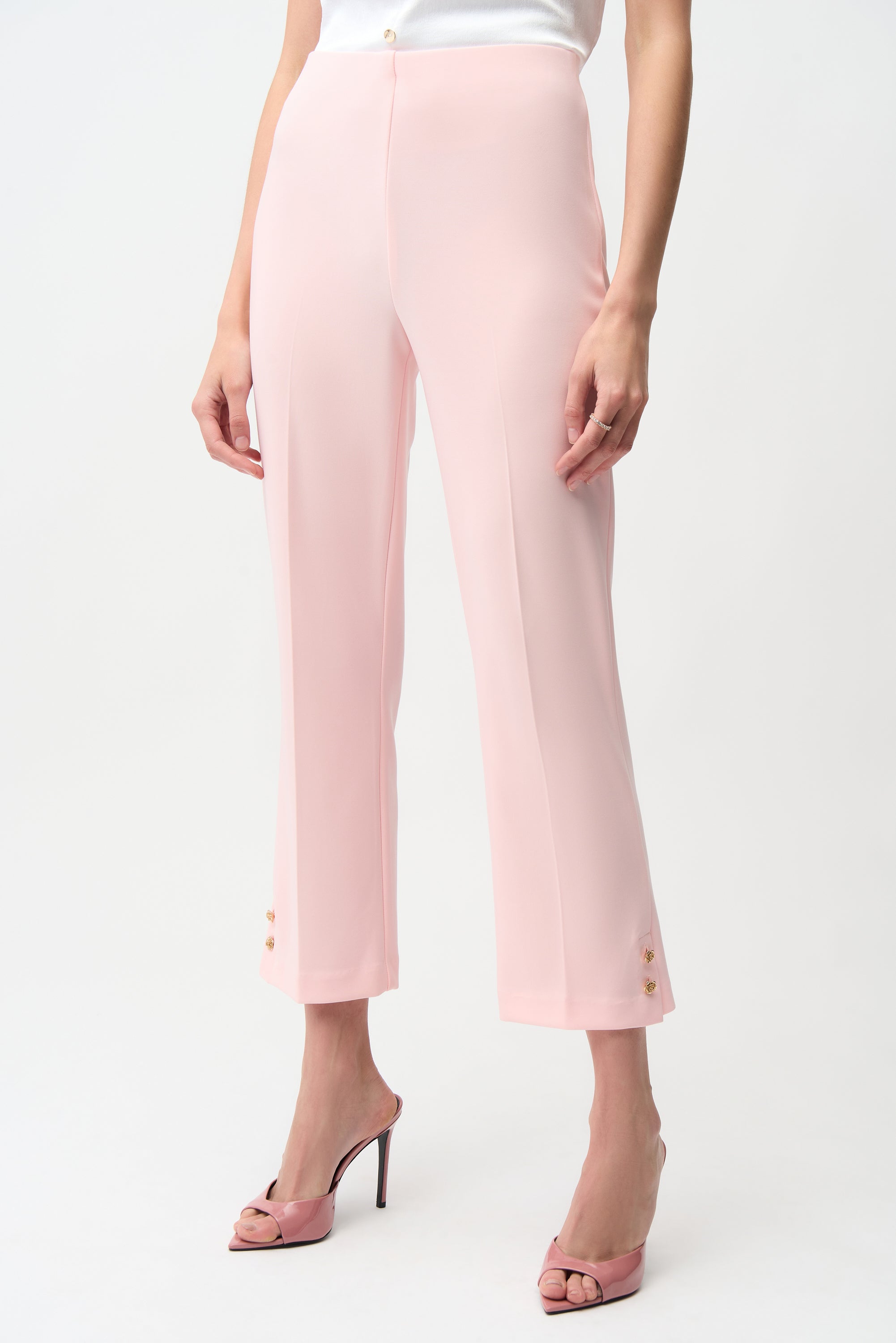 Joseph Ribkoff Crop Pull-On Pants With Gold Buttons Style 261254
