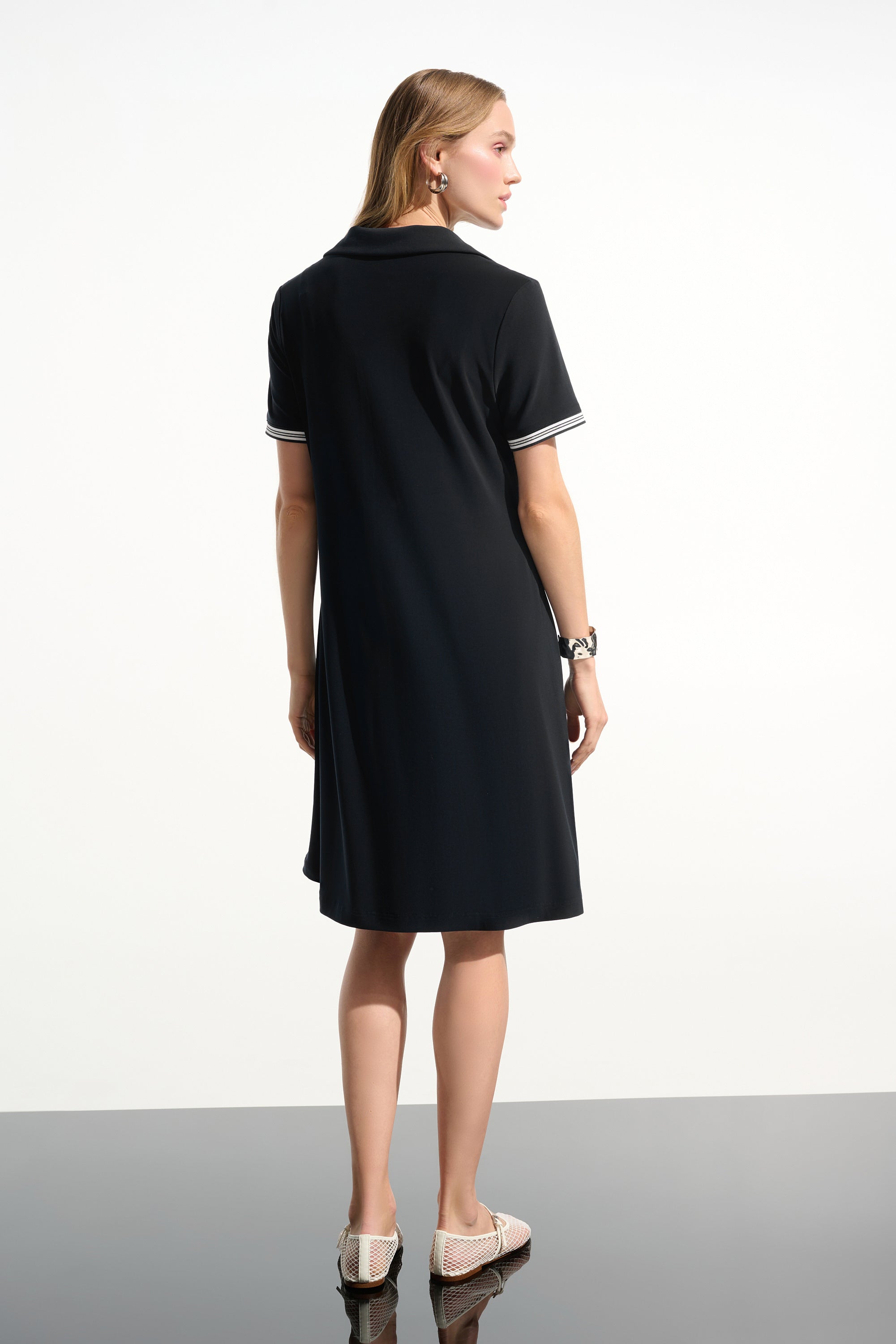 Joseph Ribkoff Trapeze Dress With Polo Collar Style 261614