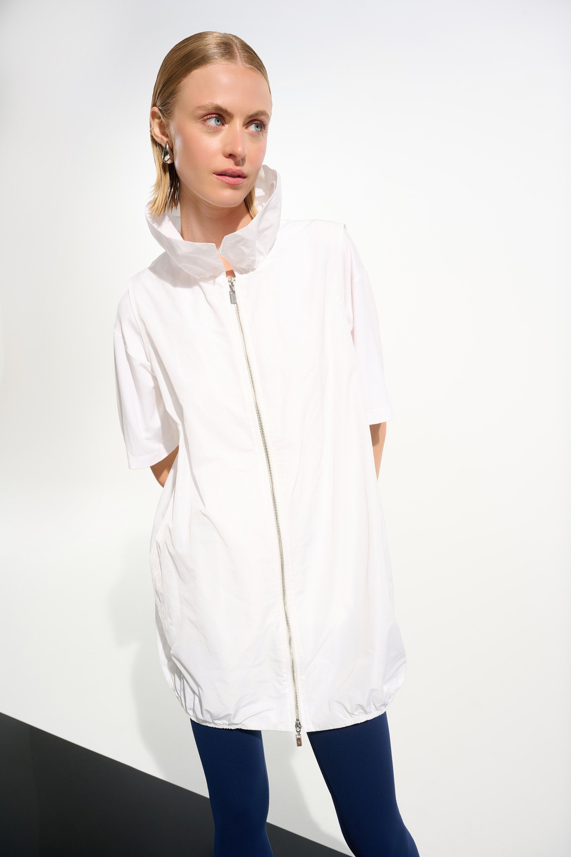 Joseph Ribkoff Memory Cocoon Vest With Shirred Collar Style 261639