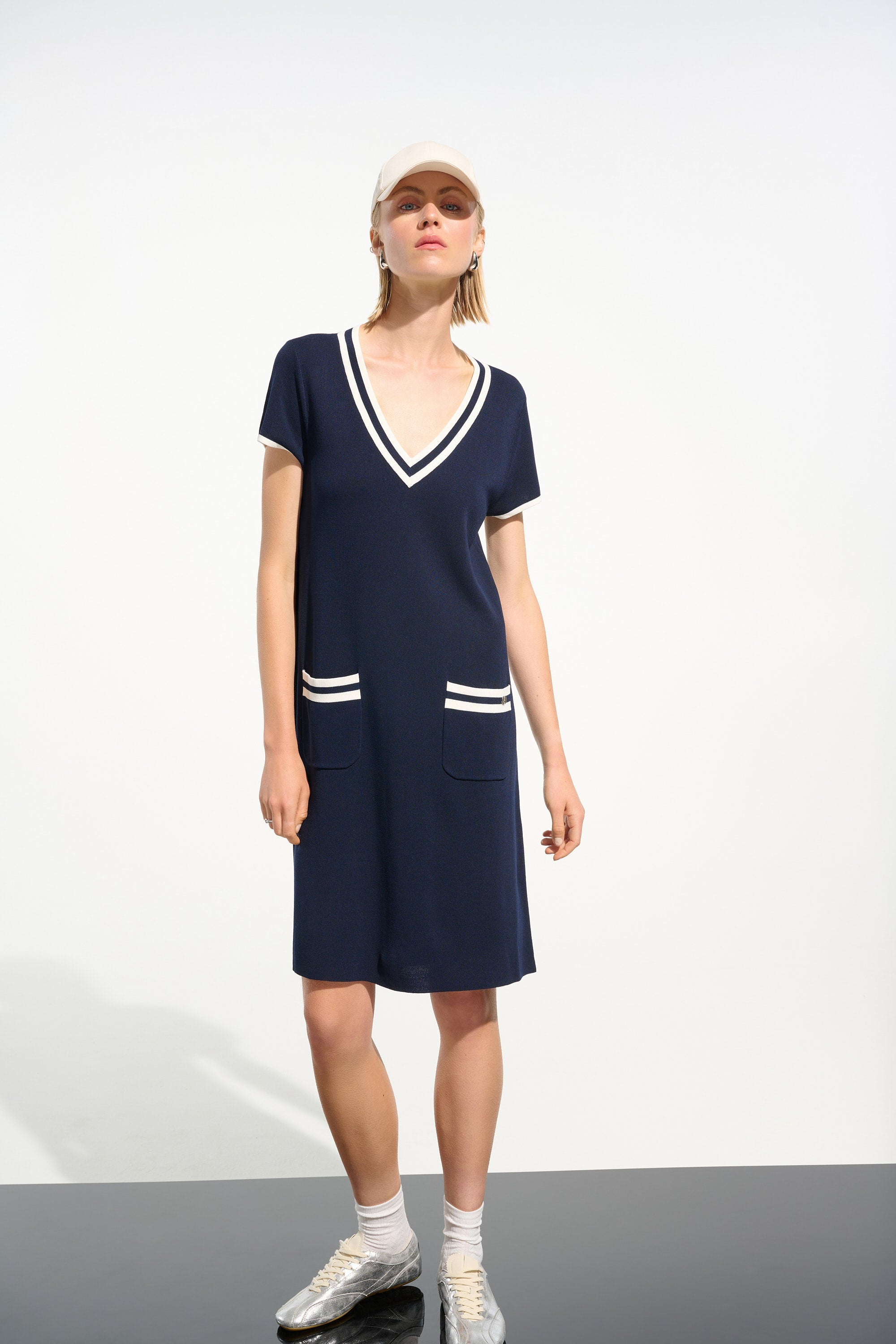 Joseph Ribkoff A-Line Dress With Rib Trim Style 261648