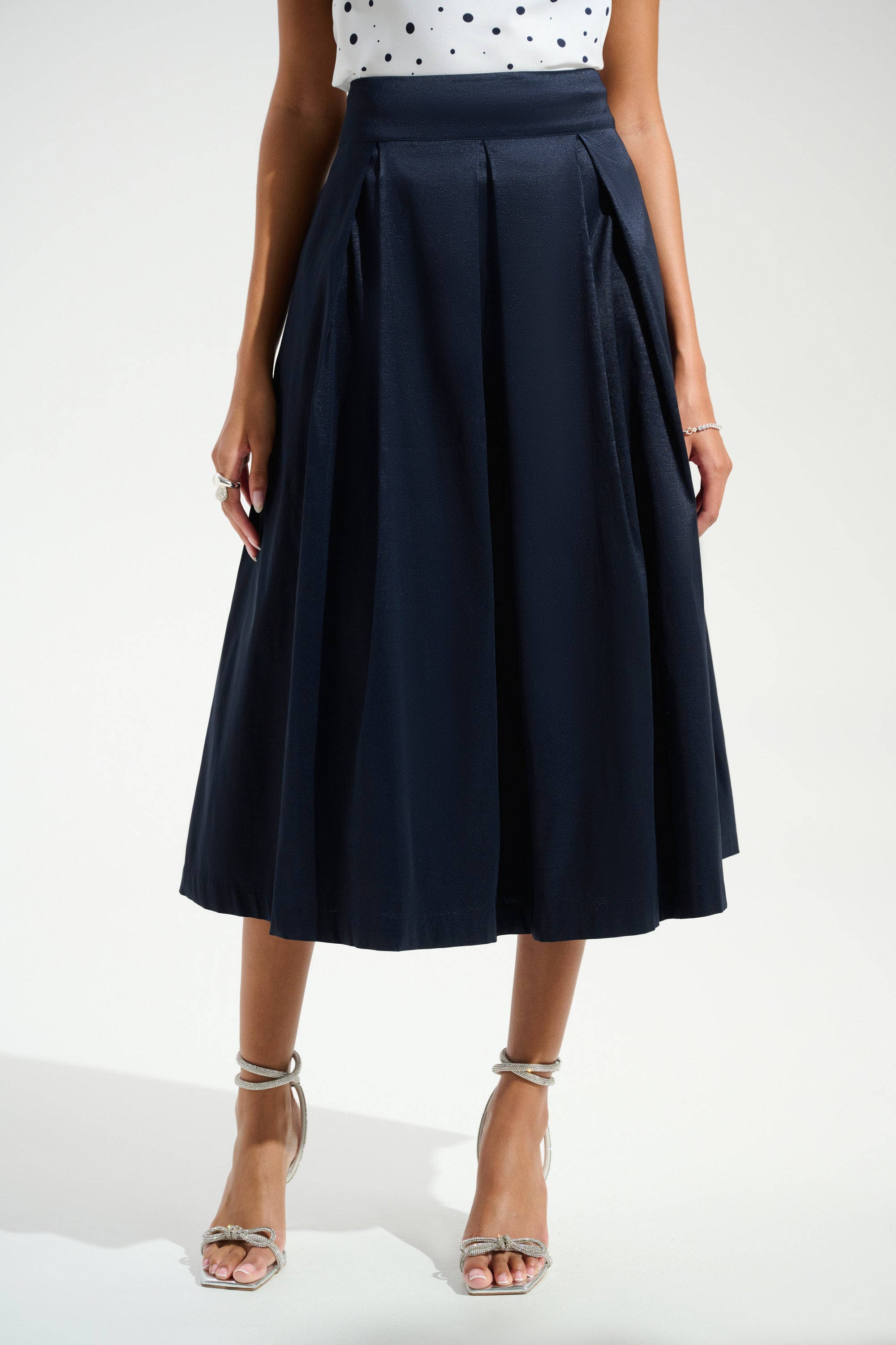 Joseph Ribkoff Flared Skirt With Box Pleats Style 261757