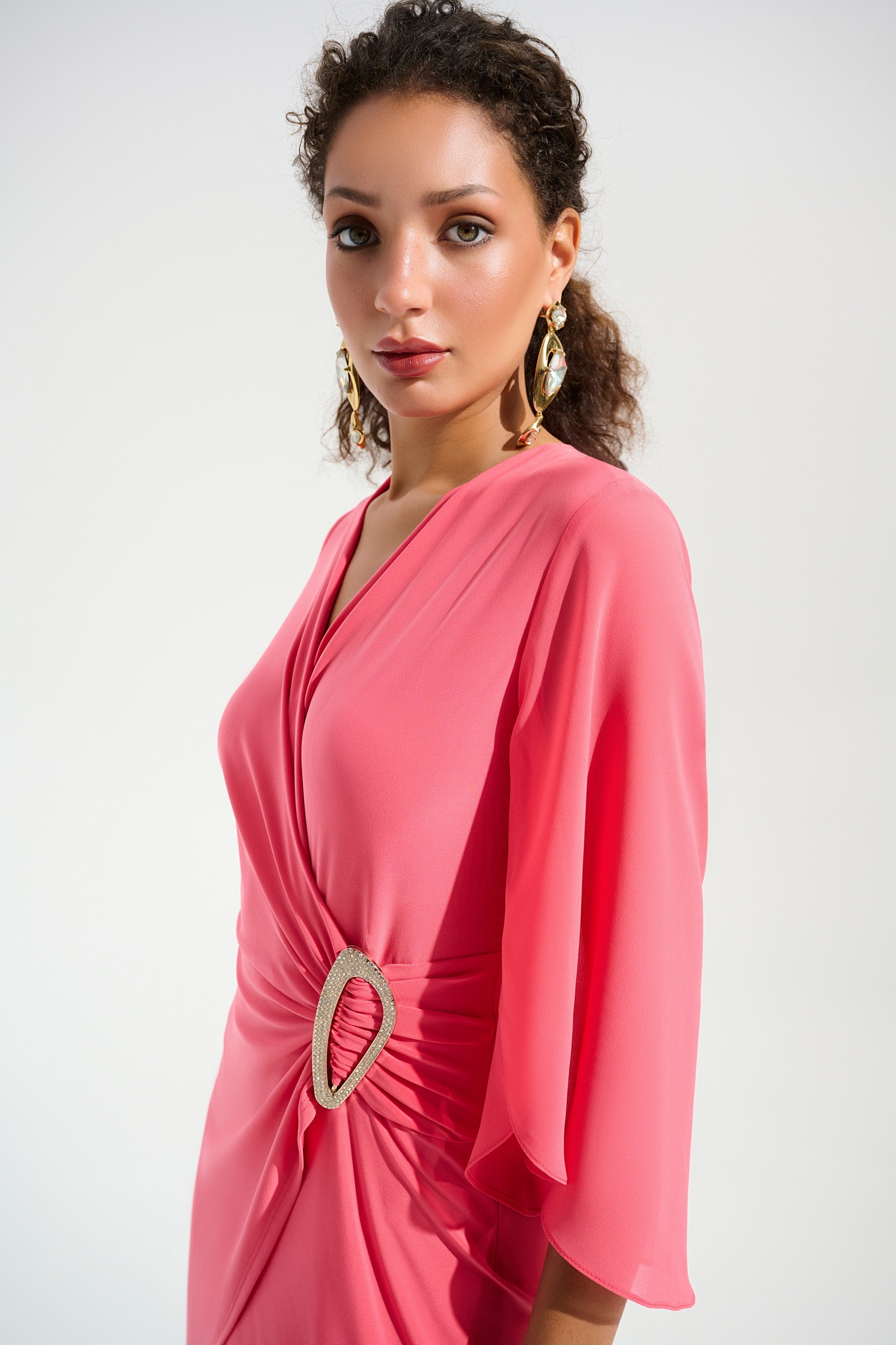 Joseph Ribkoff Culotte Jumpsuit With Chiffon Sleeves Style 261783