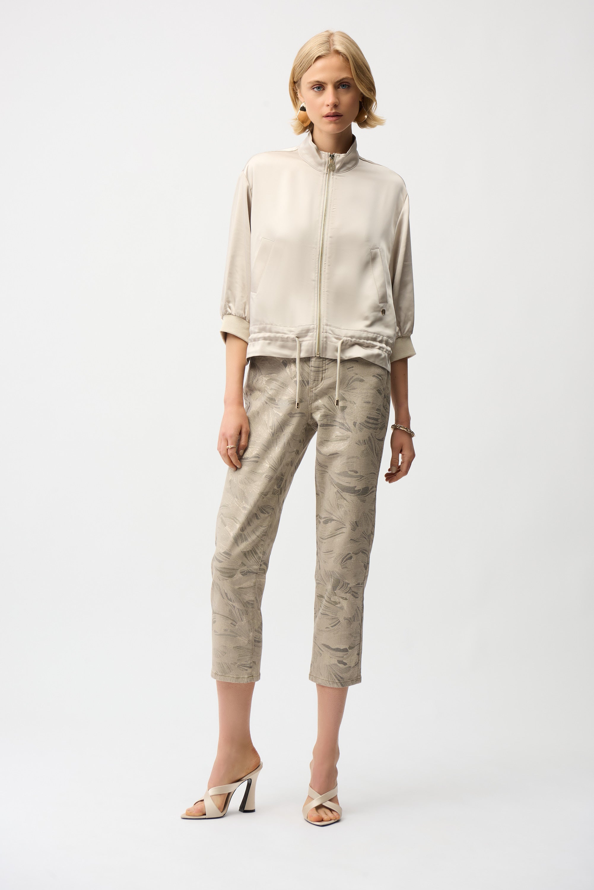 Joseph Ribkoff Boxy Blouson Jacket With Drawstring Hem Style 261913