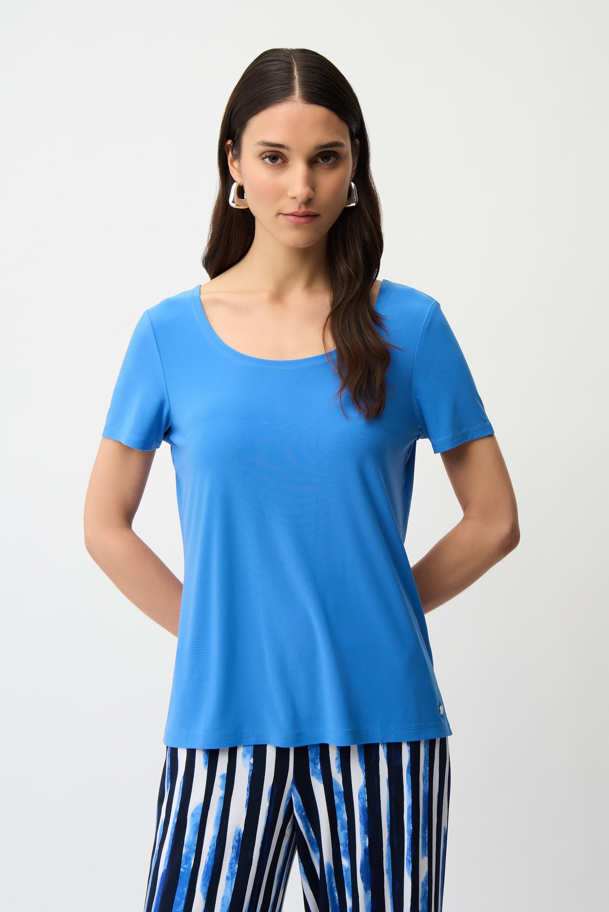 Joseph Ribkoff Fit and Flare Short Sleeve Top Style 261940