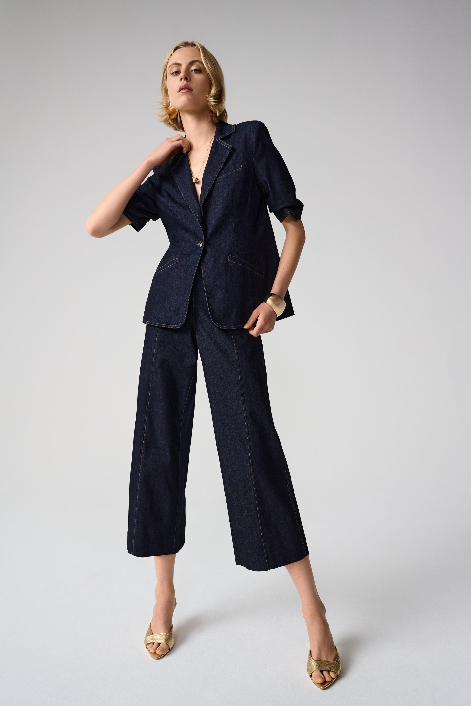 Joseph Ribkoff Denim Fitted Blazer Style 261968