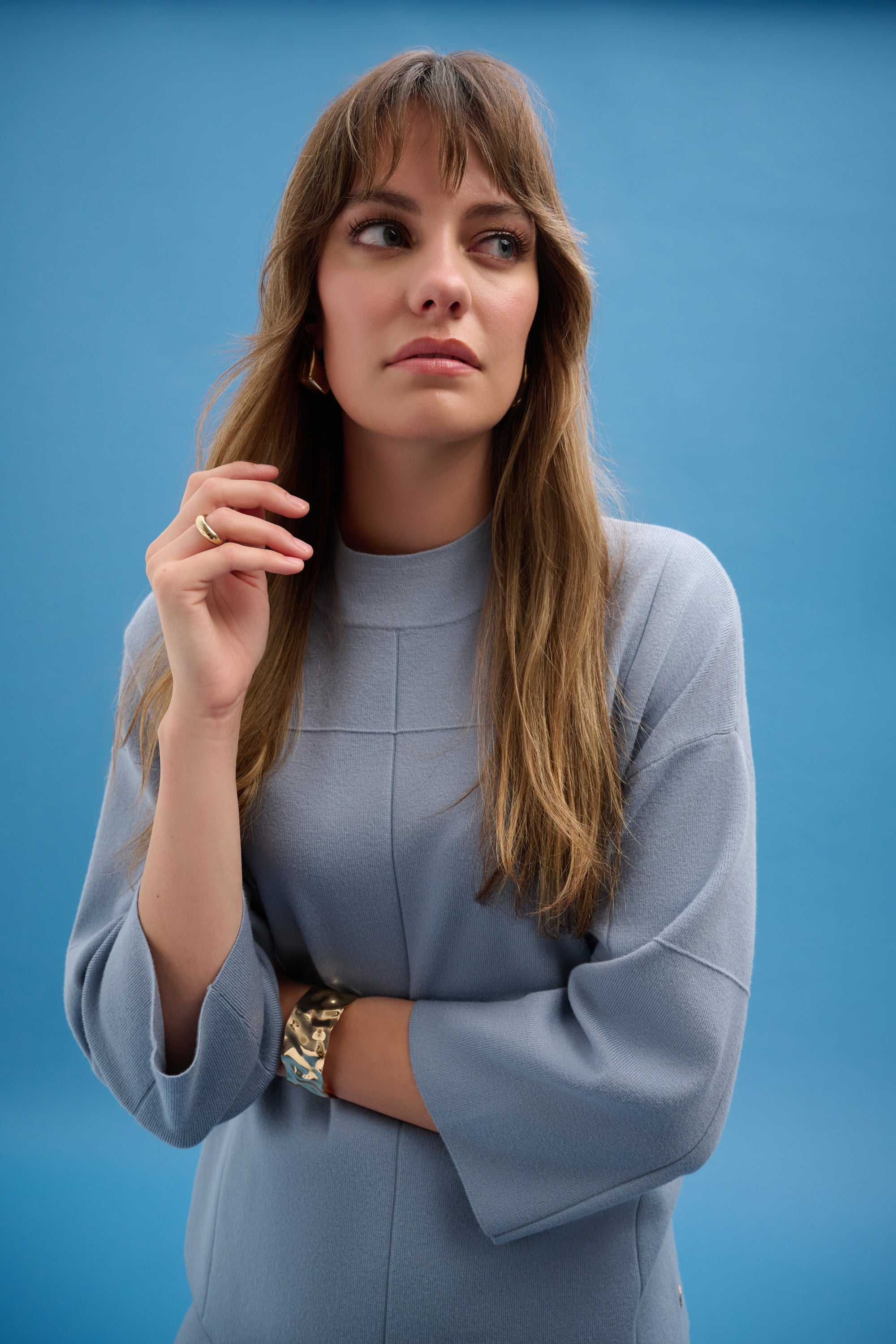 Joseph Ribkoff Straight Sweater with Mock Neck Style 261981