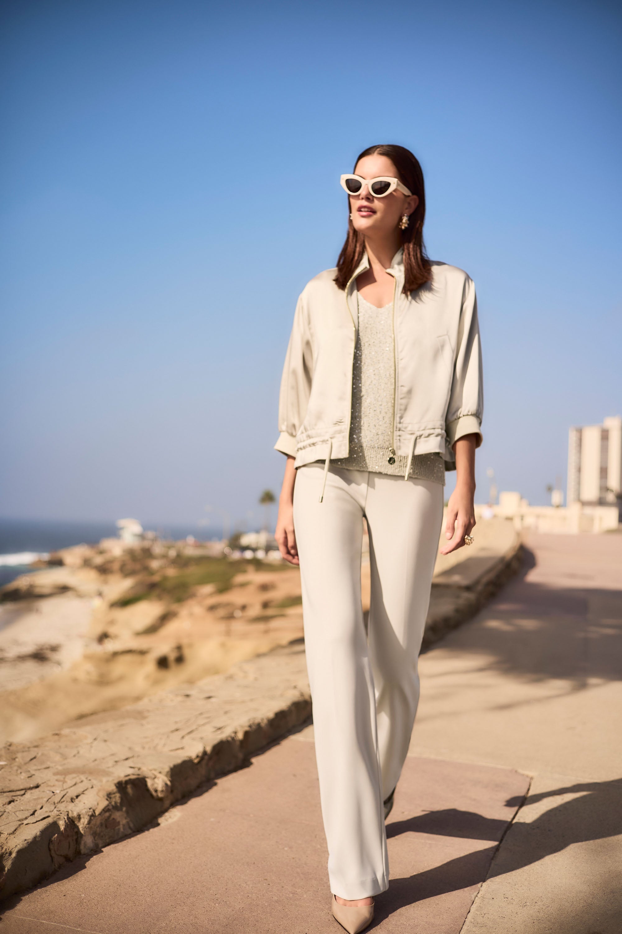 Joseph Ribkoff Boxy Blouson Jacket With Drawstring Hem Style 261913