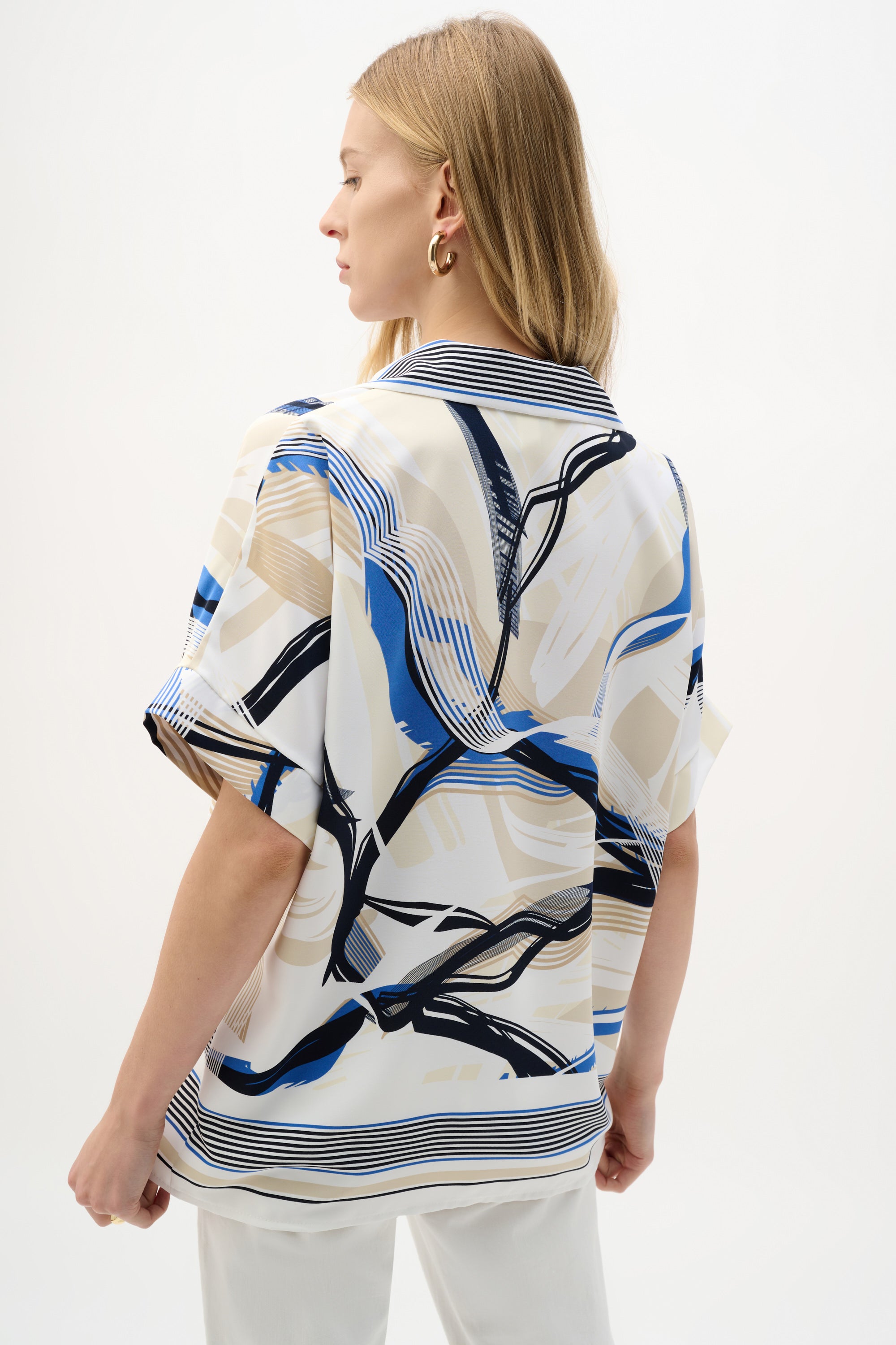 Joseph Ribkoff Abstract Print Boxy Top Style 262118