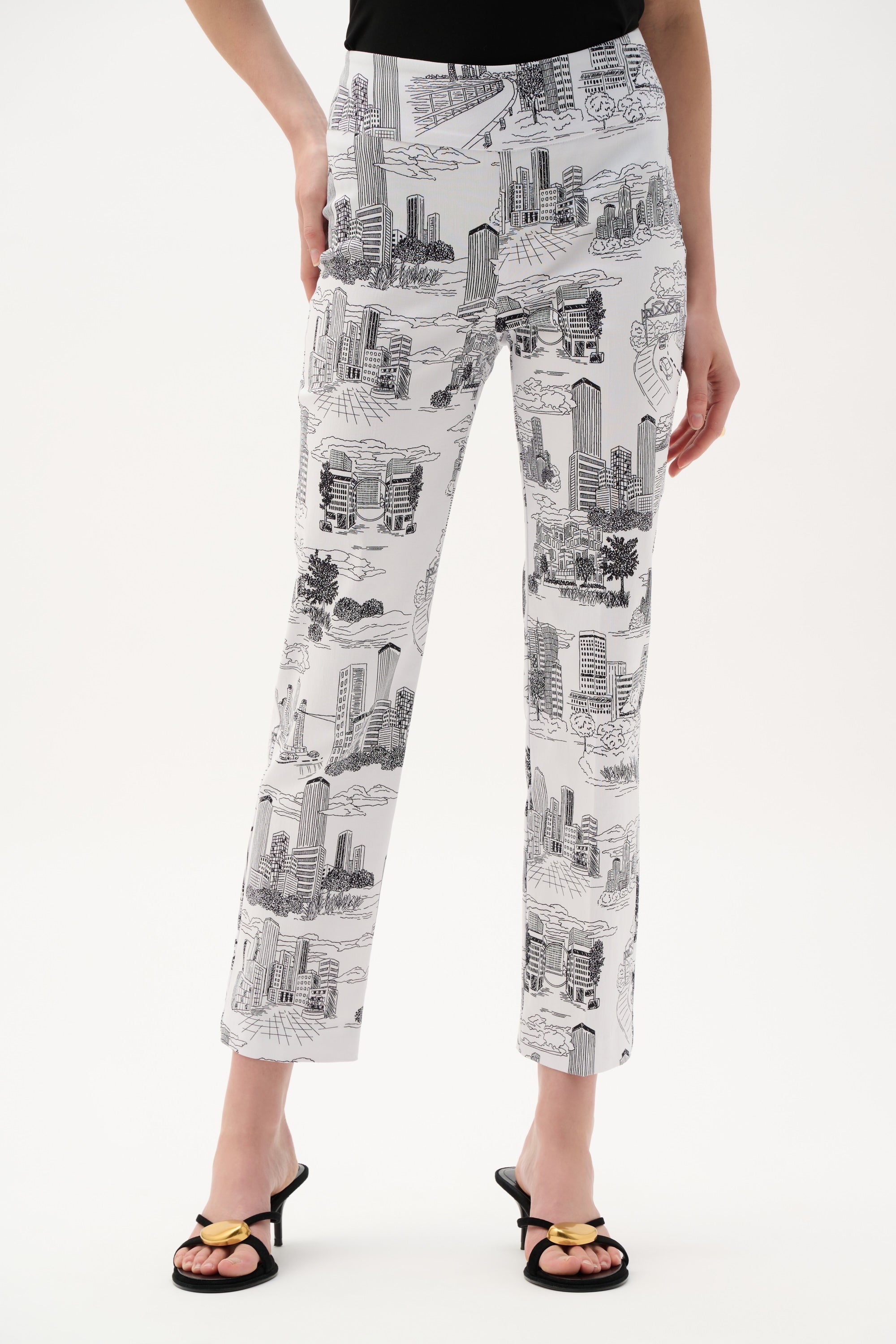 Joseph Ribkoff Printed Straight Pull-On Pants Style 262192