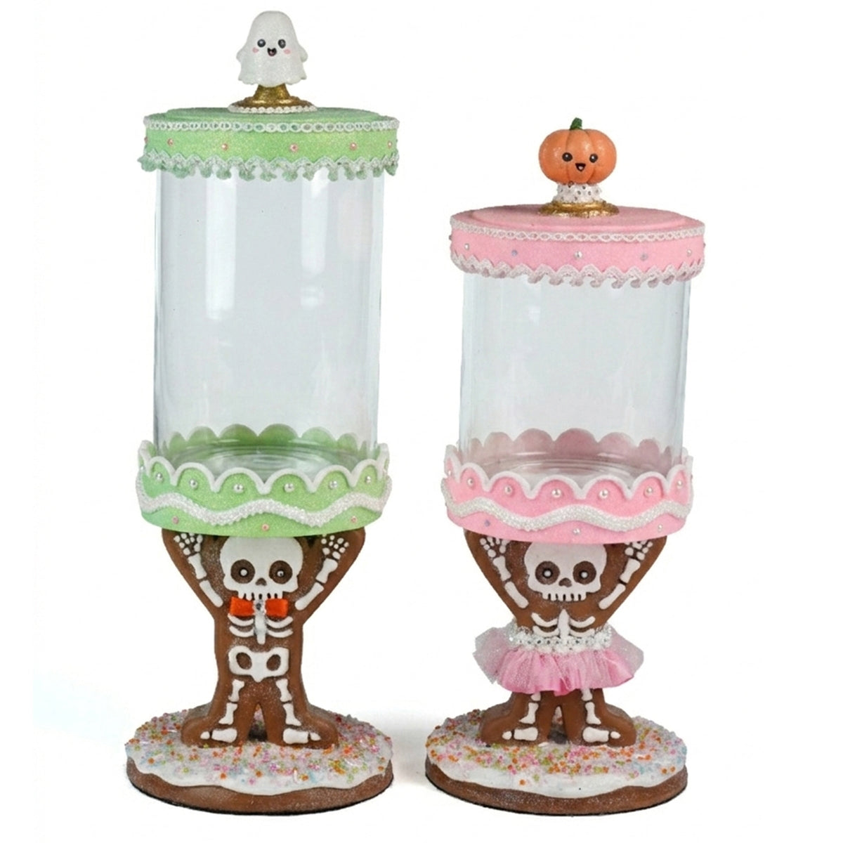 Gingerdead Jack and Jill Candy Canisters Set of 2 | Halloween Decor | Katherine's Collection
