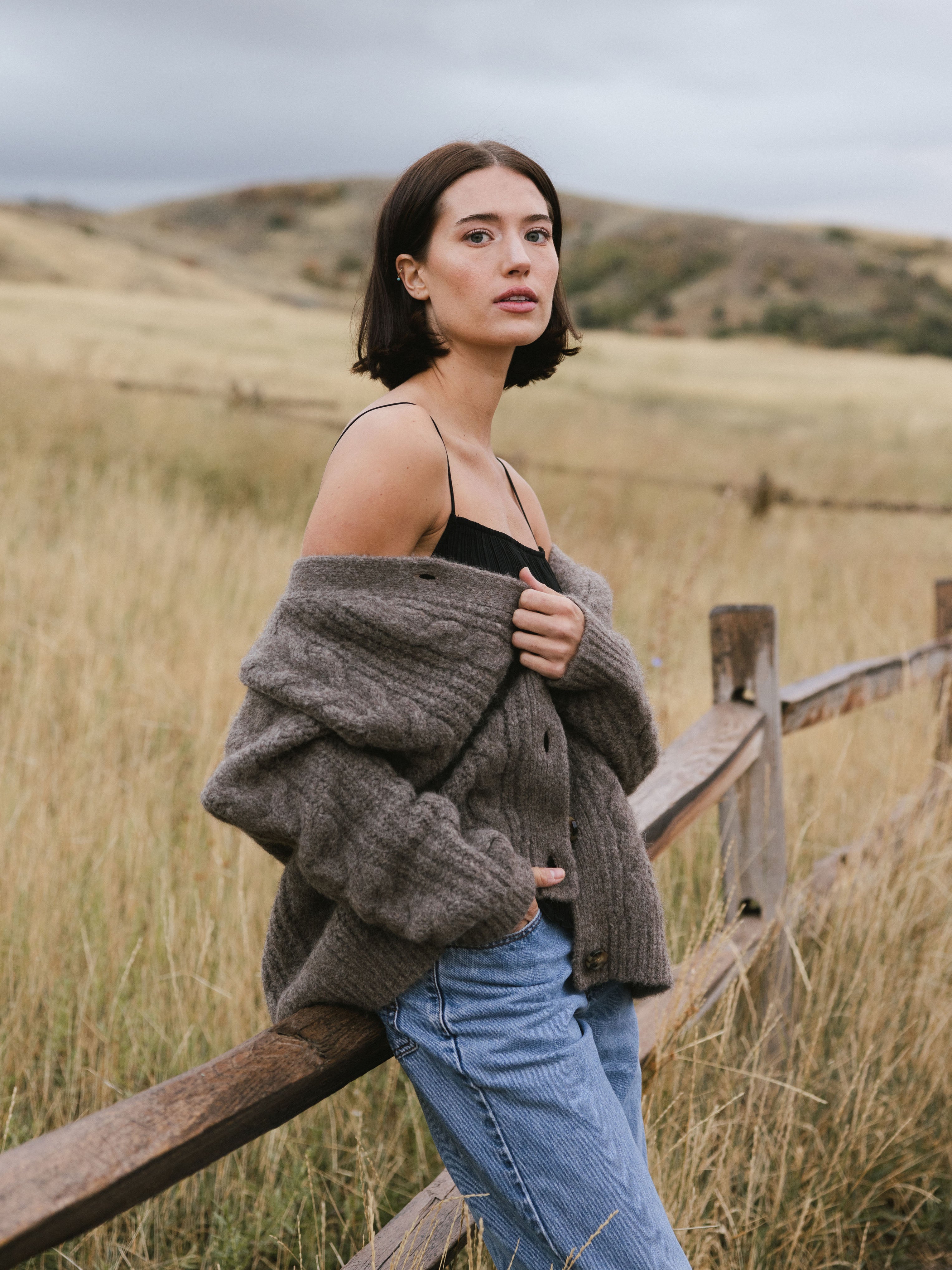 Oversized Cable Knit Cardigan - ONLINE EXCLUSIVE