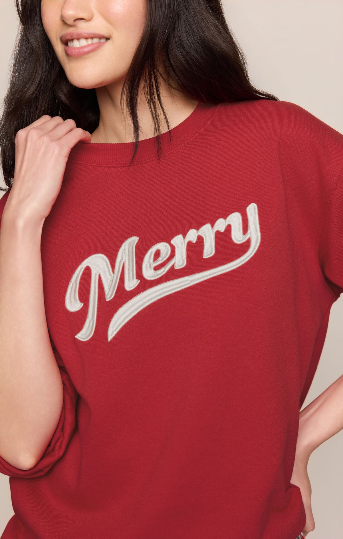 Merry Sweatshirt in Ruby Red