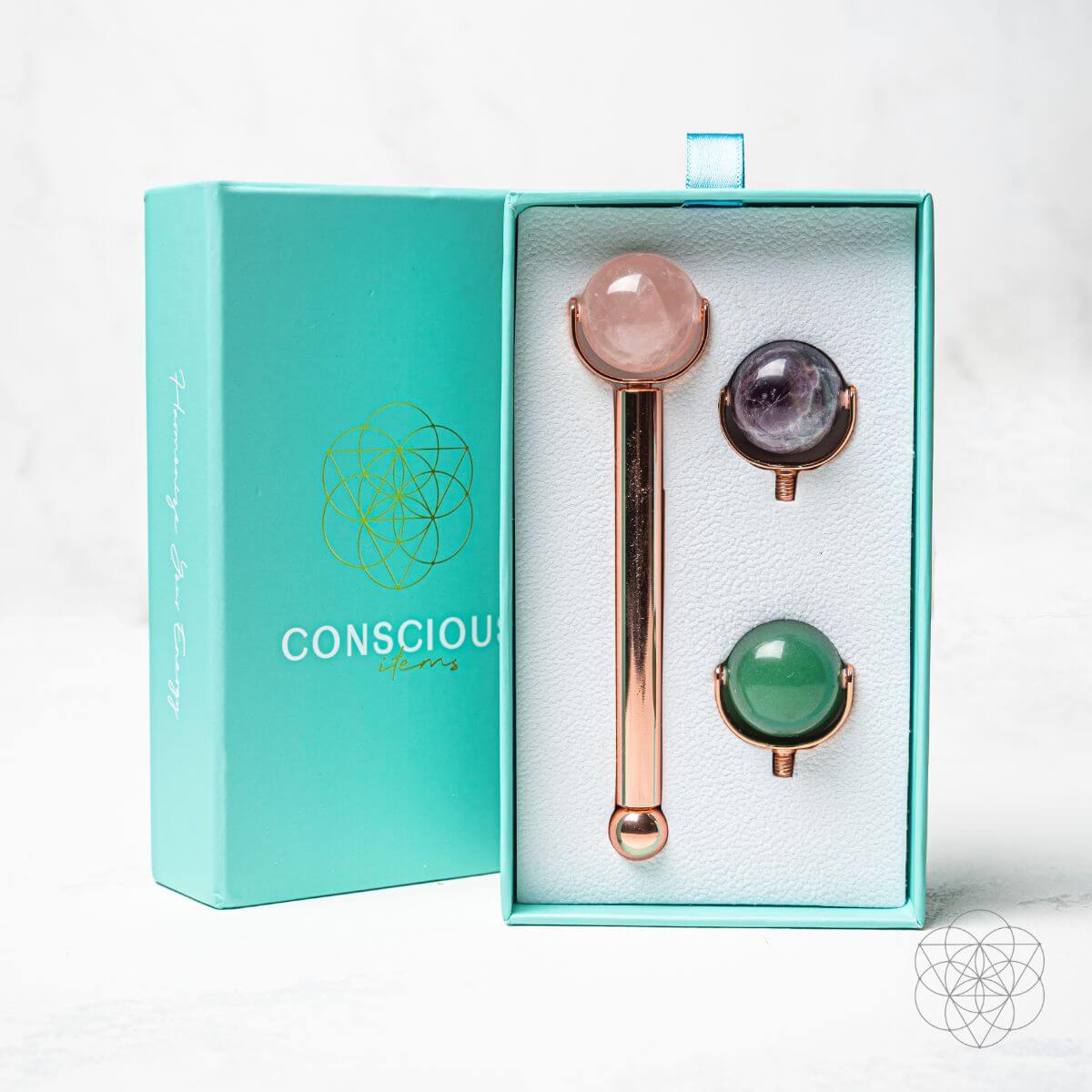 3-in-1 Crystal Face Roller Set by Conscious Items at Shirley Shoppe
