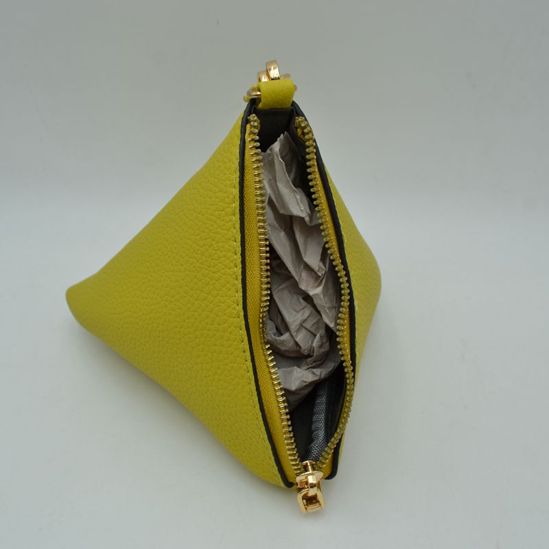 Pyramid Wristlet Clutch Bag with Tassel Accent