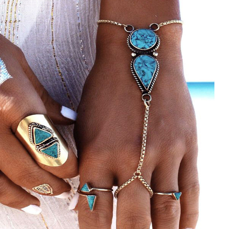 Bohemian Style Beach Simple Ethnic Turquoise Bracelet