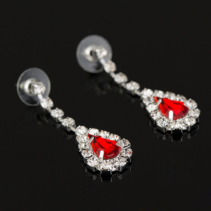 Attractive Popular Bride Korean Rhinestone Suite Jewelry Set