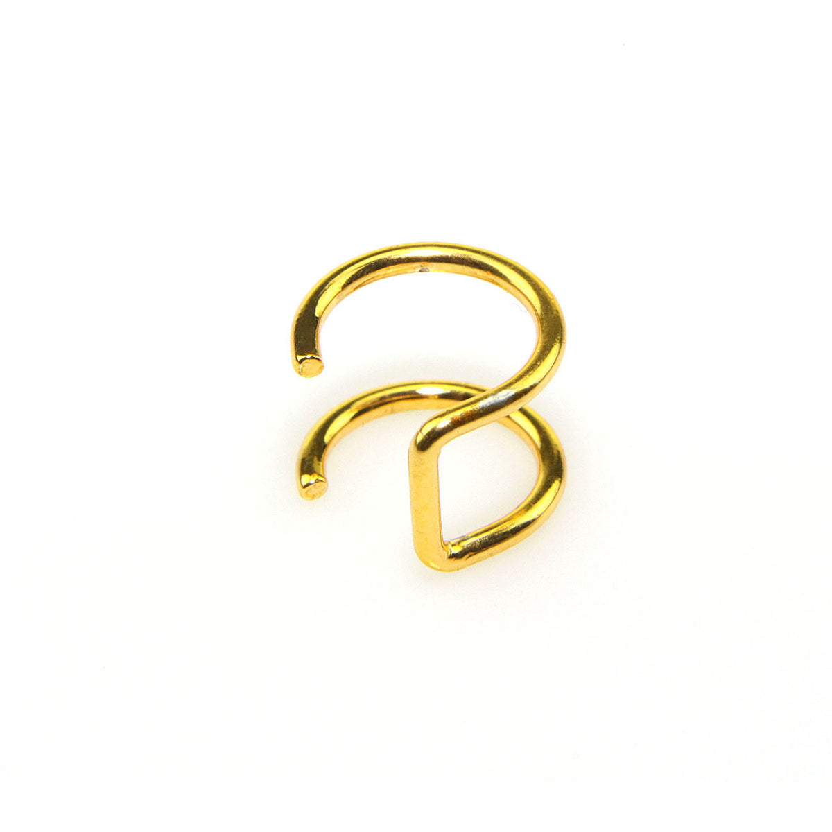Simple Personality Stainless Steel Double Cartilage Titanium U-shaped Nasal Splint Rings