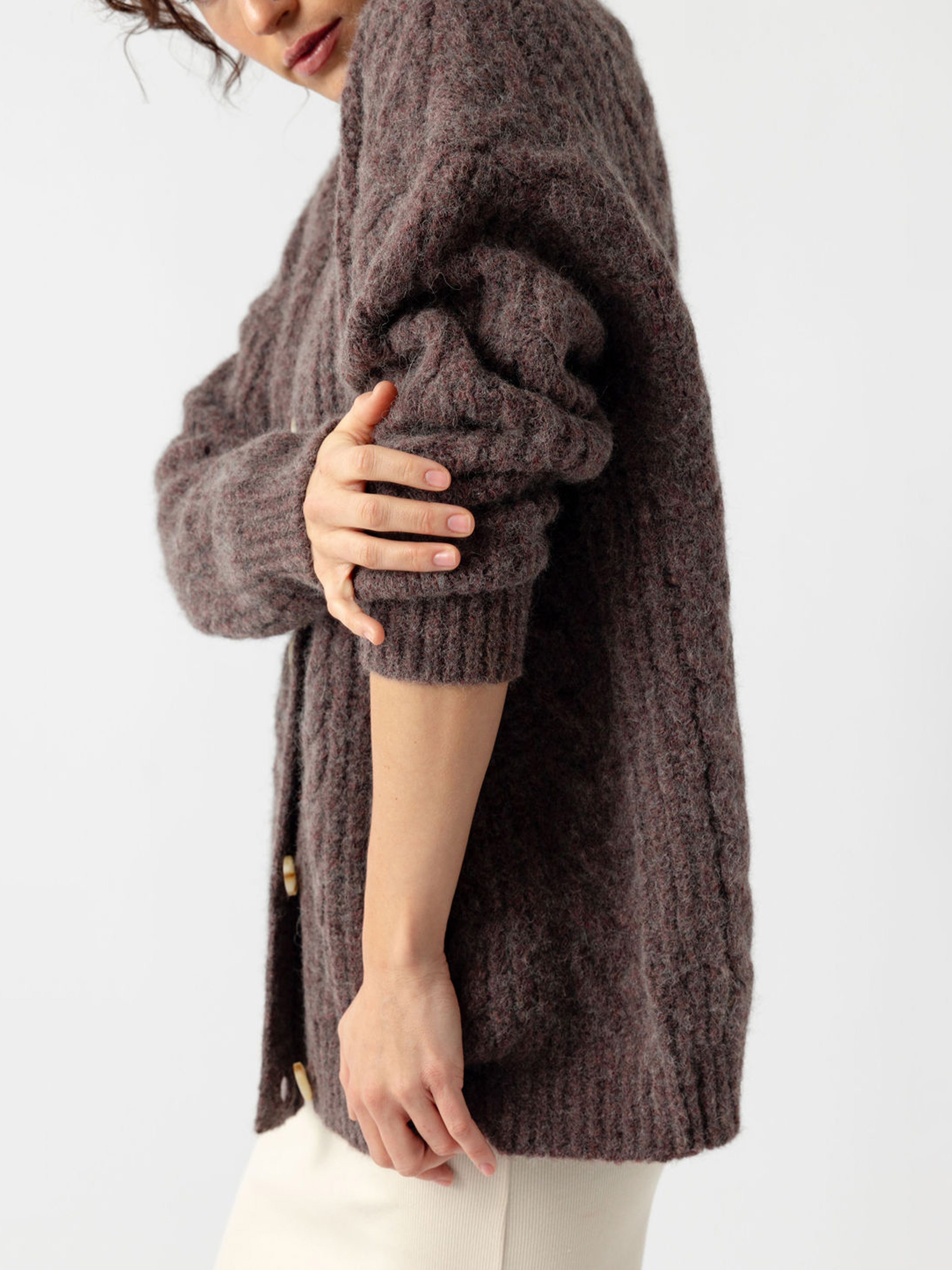 Oversized Cable Knit Cardigan - ONLINE EXCLUSIVE