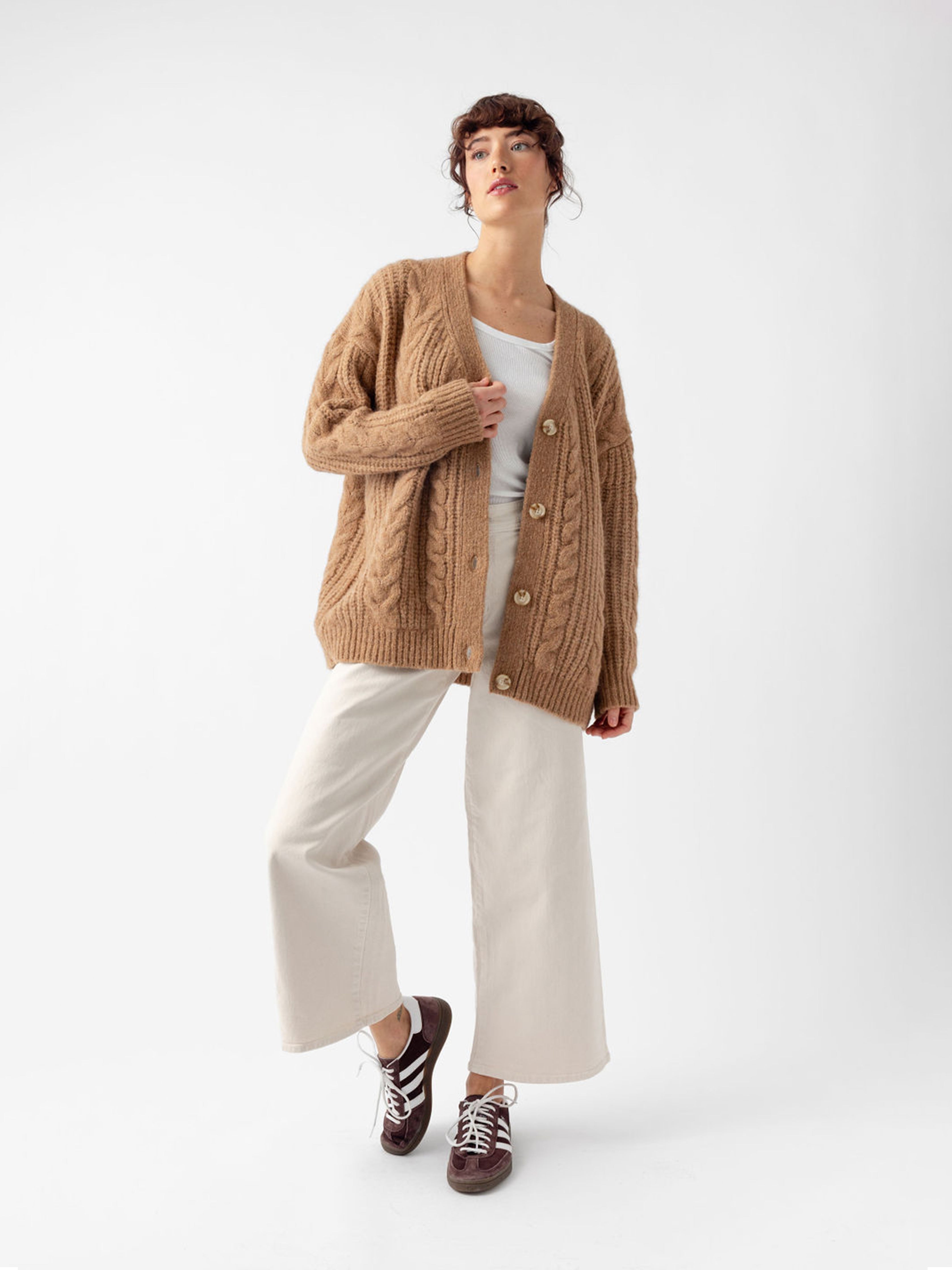 Oversized Cable Knit Cardigan - ONLINE EXCLUSIVE