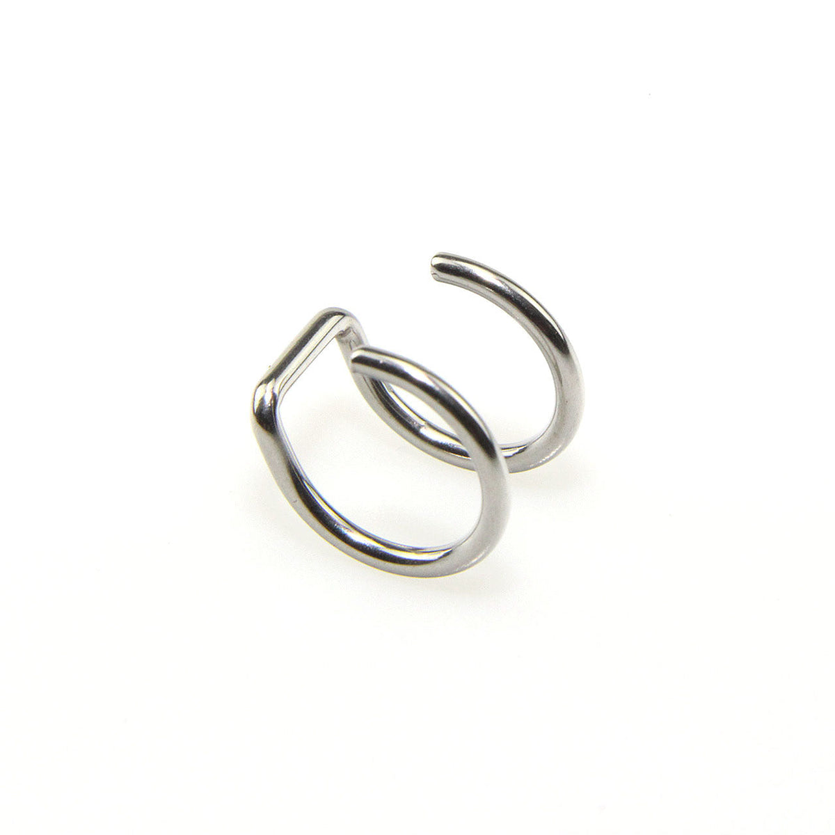 Simple Personality Stainless Steel Double Cartilage Titanium U-shaped Nasal Splint Rings