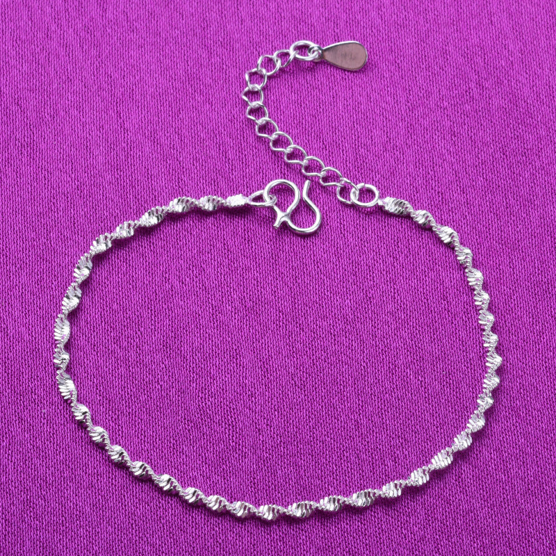 Women's Water Wave Pattern Korean Retro Simple Twisted Bracelet