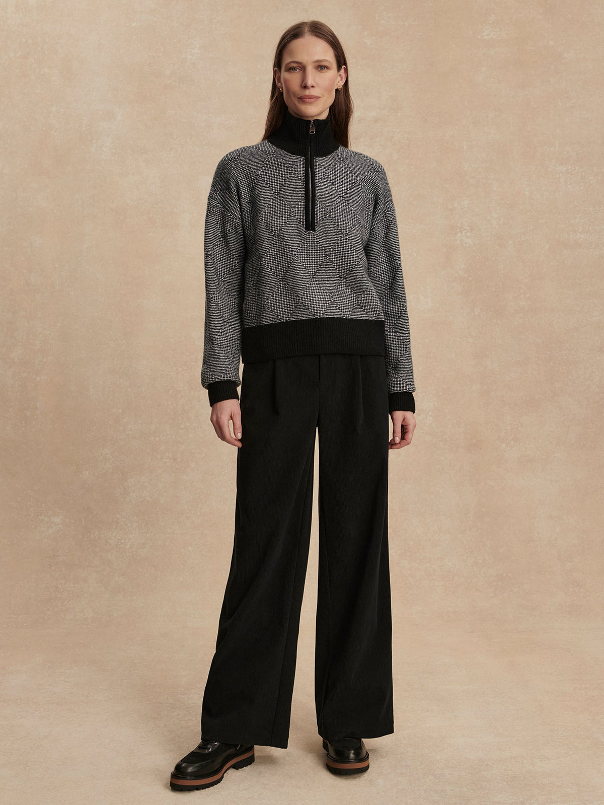 Varley Aldridge Half-Zip Knit in Black