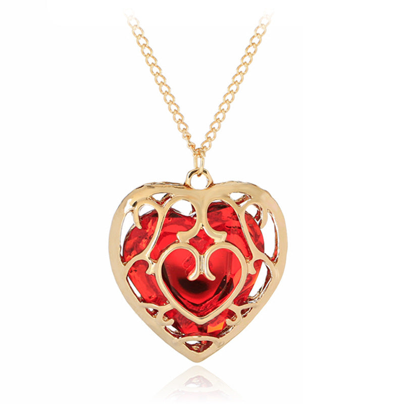 Legend Of Zelda Hollow Heart Crystal Necklaces
