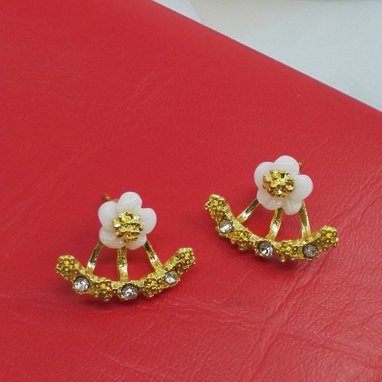 Auricular Needle Korean Style Small Daisy Flower Trendy Rings