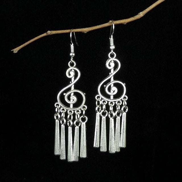 Women's Tibetan Sier Miao Eardrops Classical Ethnic Style Earrings