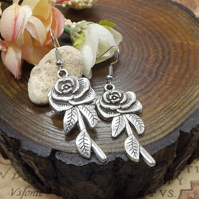 Women's Tibetan Sier Miao Eardrops Classical Ethnic Style Earrings