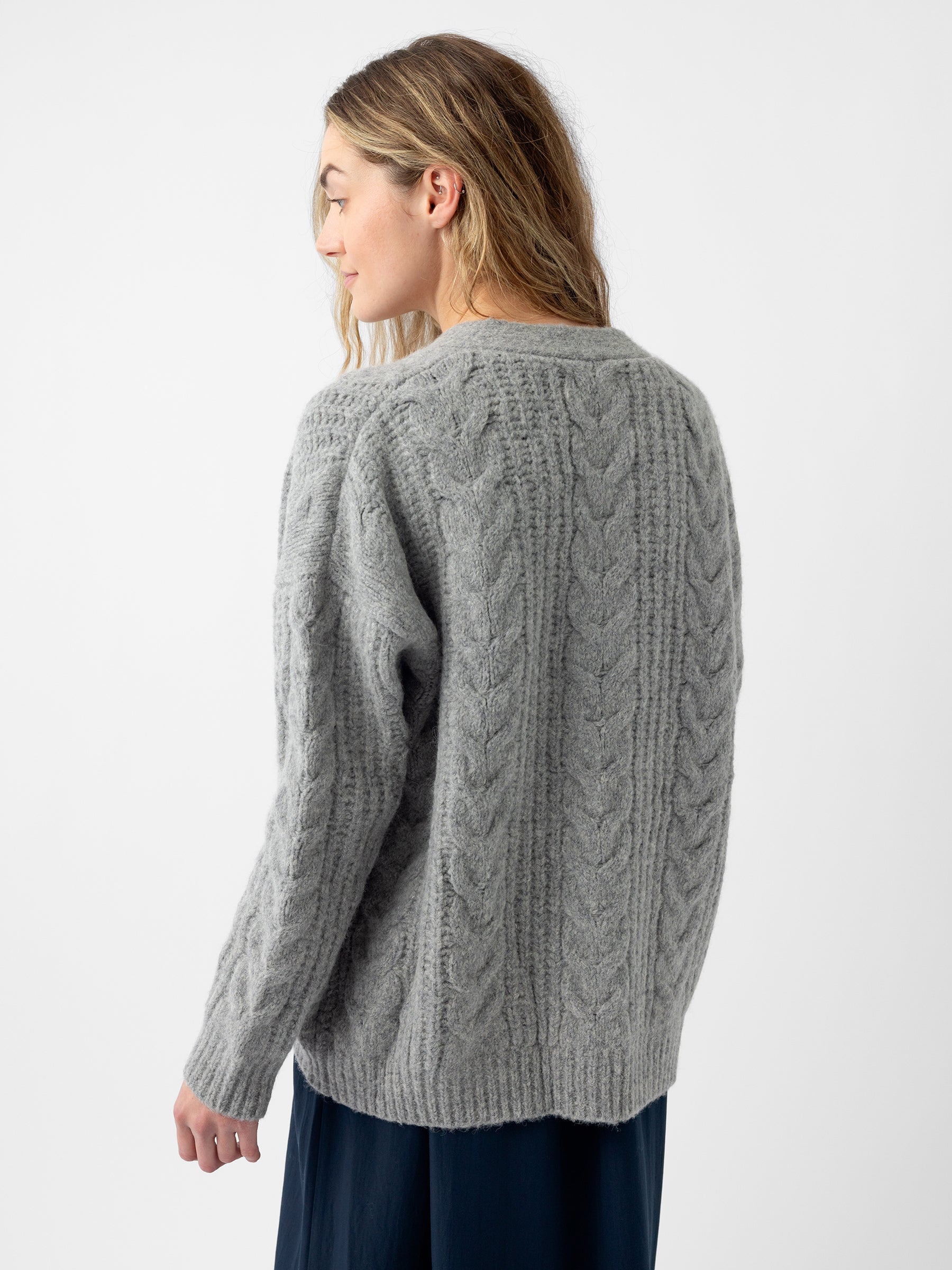 Oversized Cable Knit Cardigan - ONLINE EXCLUSIVE