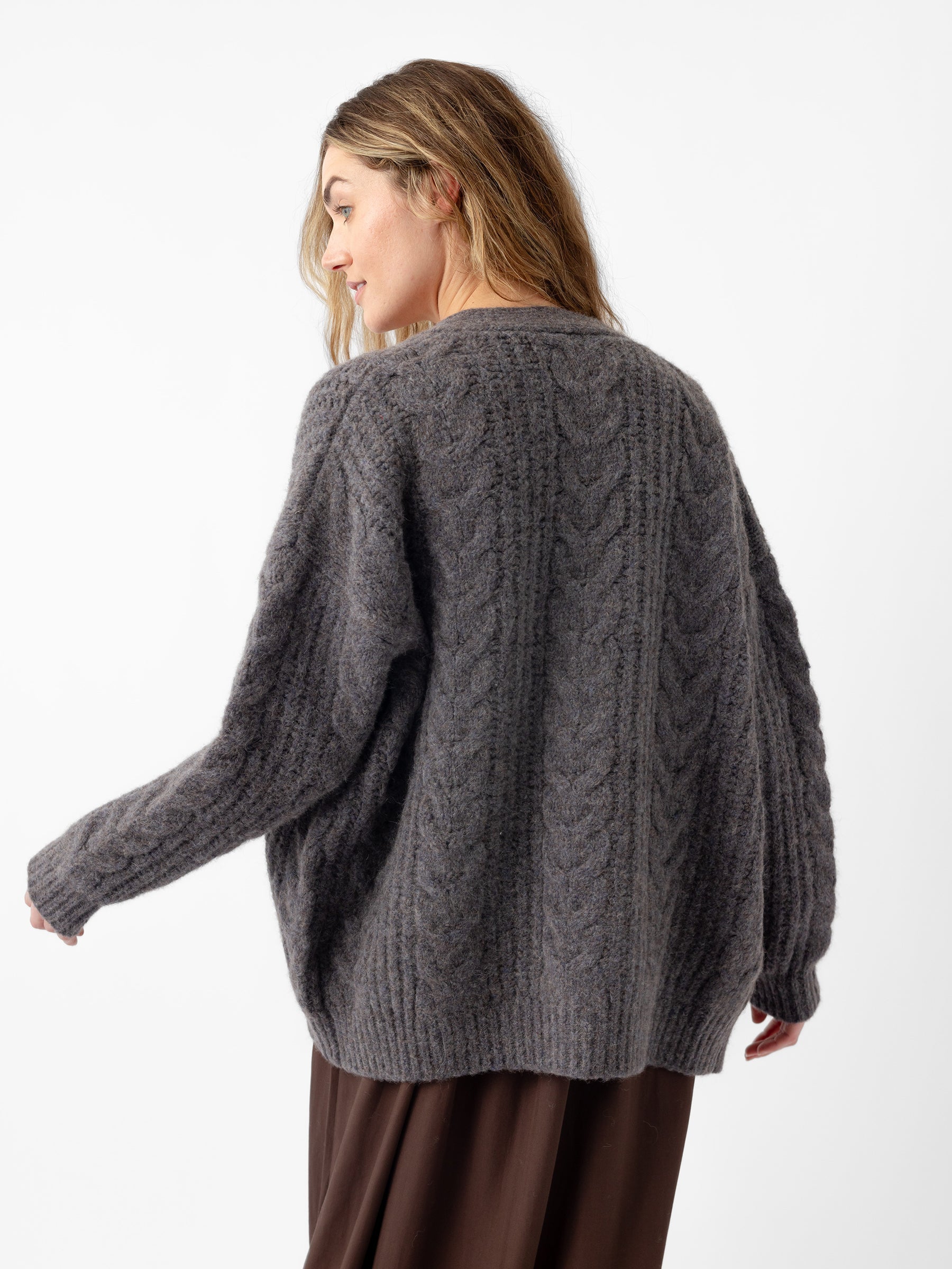 Oversized Cable Knit Cardigan - ONLINE EXCLUSIVE