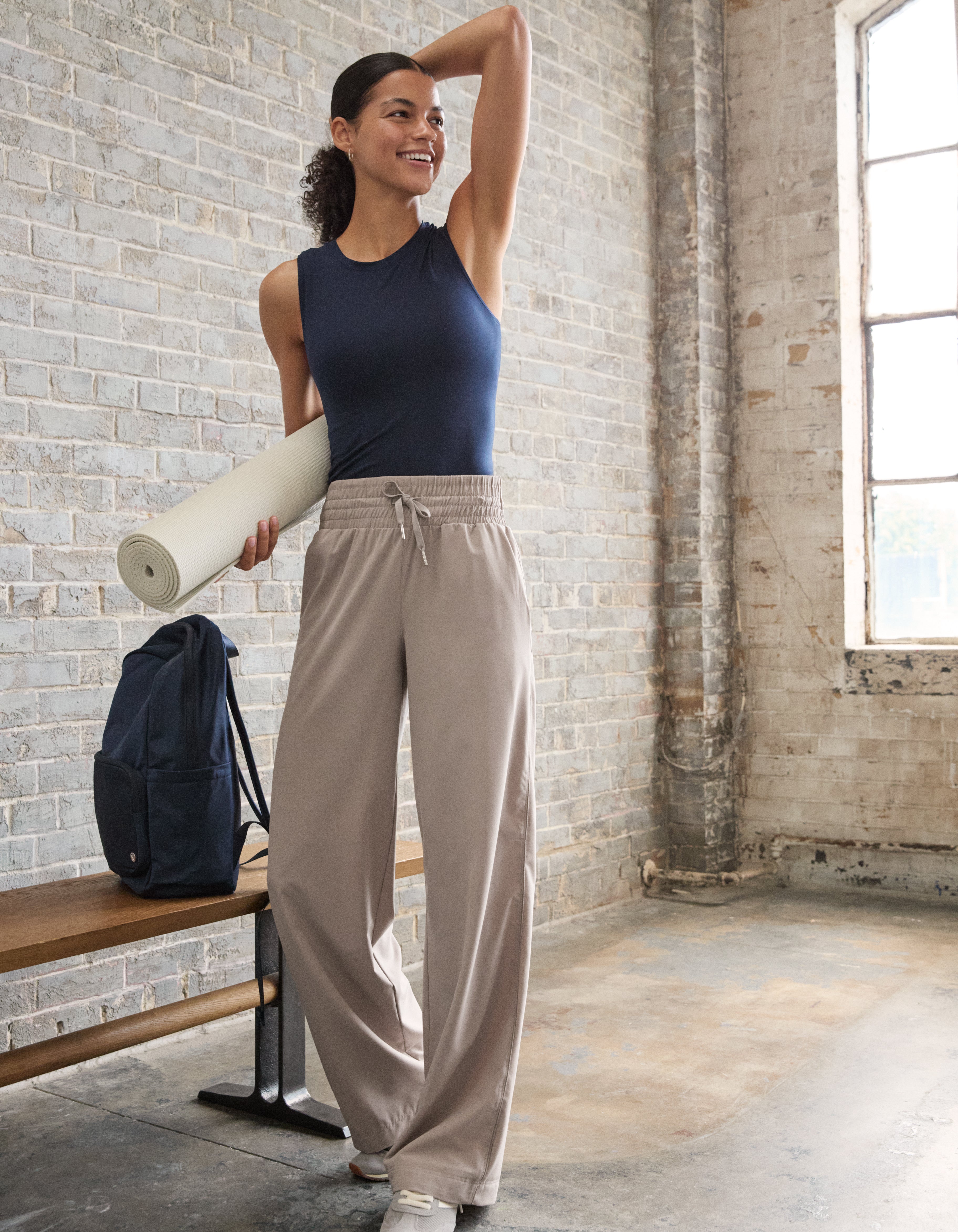 SPANXsmooth™ On the Move Wide Leg Pant | Stone Grey