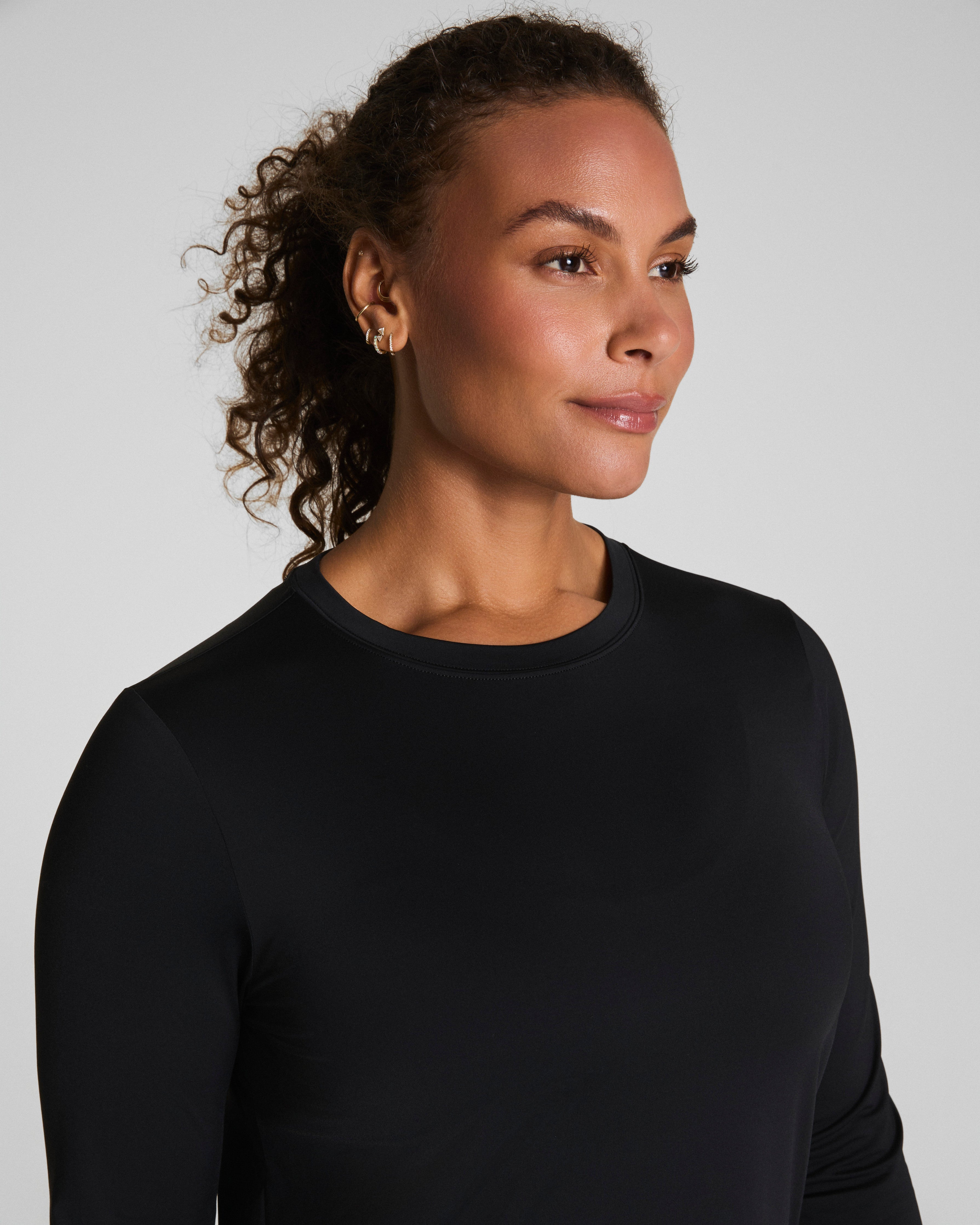 SPANX® Activate Long Sleeve Top | Very Black