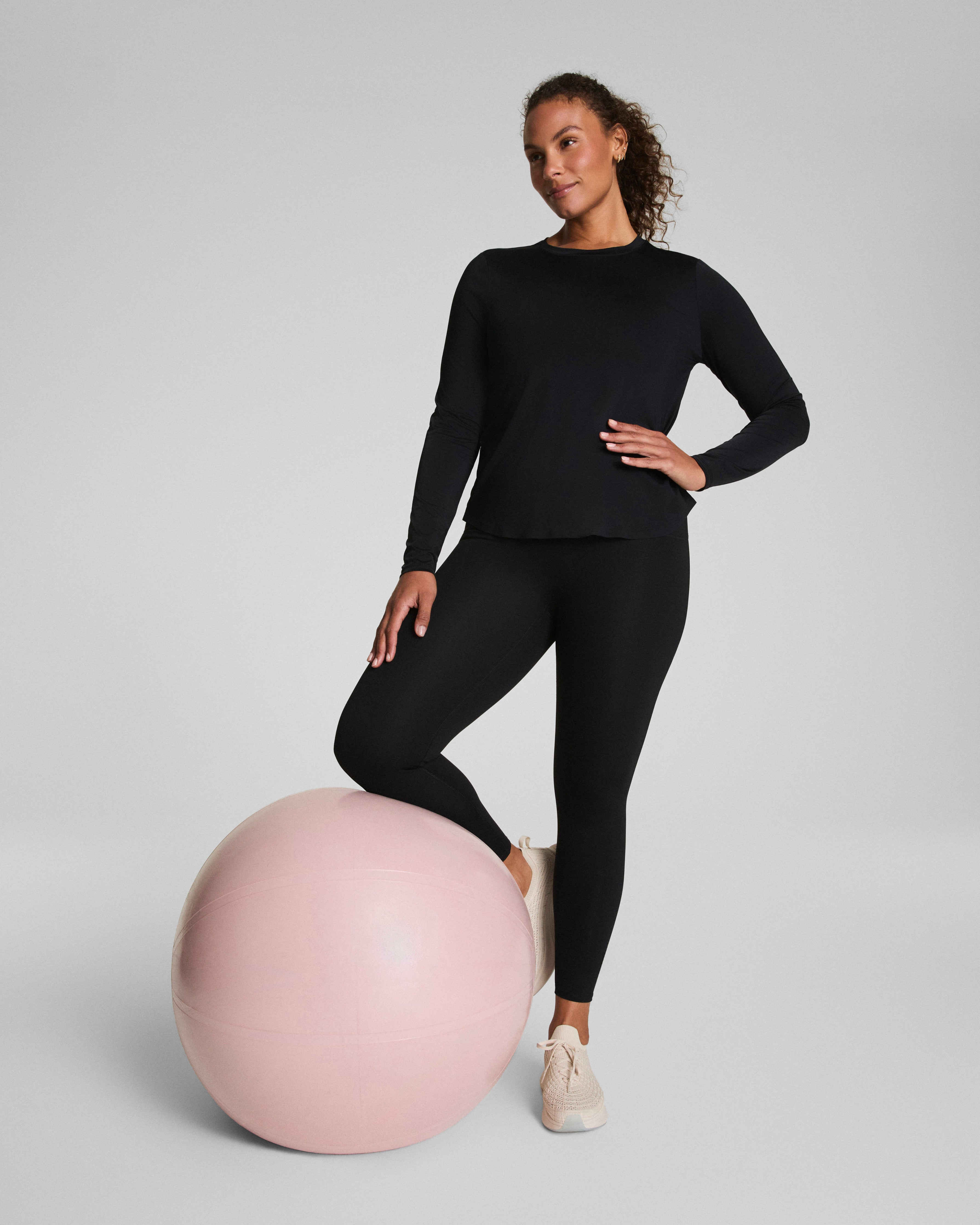 SPANX® Activate Long Sleeve Top | Very Black