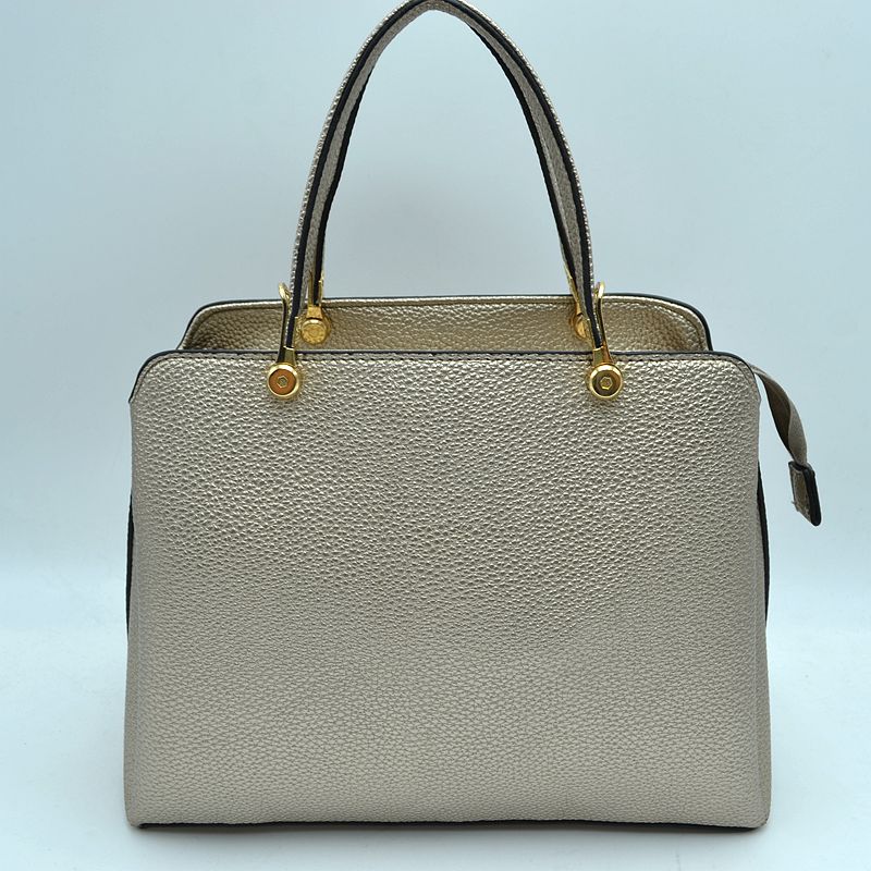 Structured Top Handle Handbag with Zipper Closures