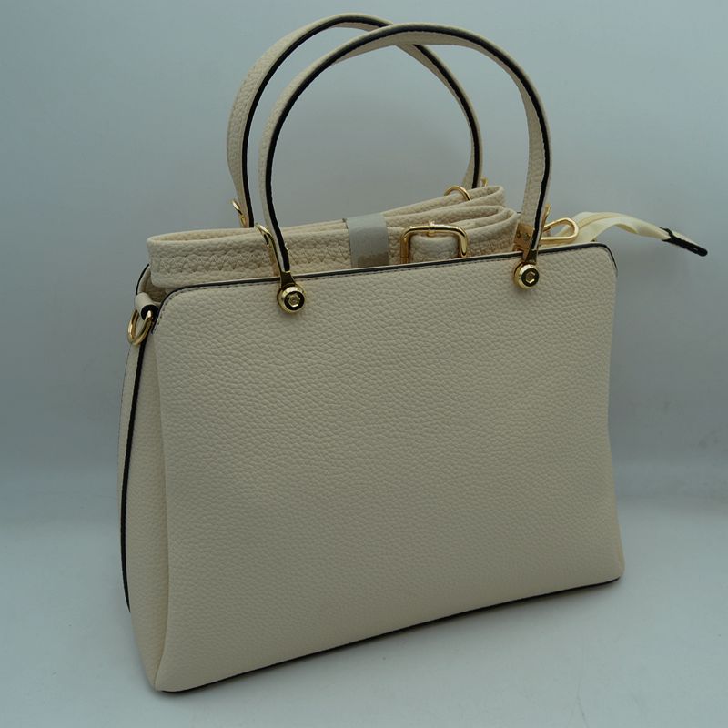 Structured Top Handle Handbag with Zipper Closures