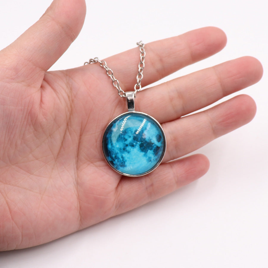 Women's & Men's Luminous Moon Trendy Starry Sky Sweater Pendant
