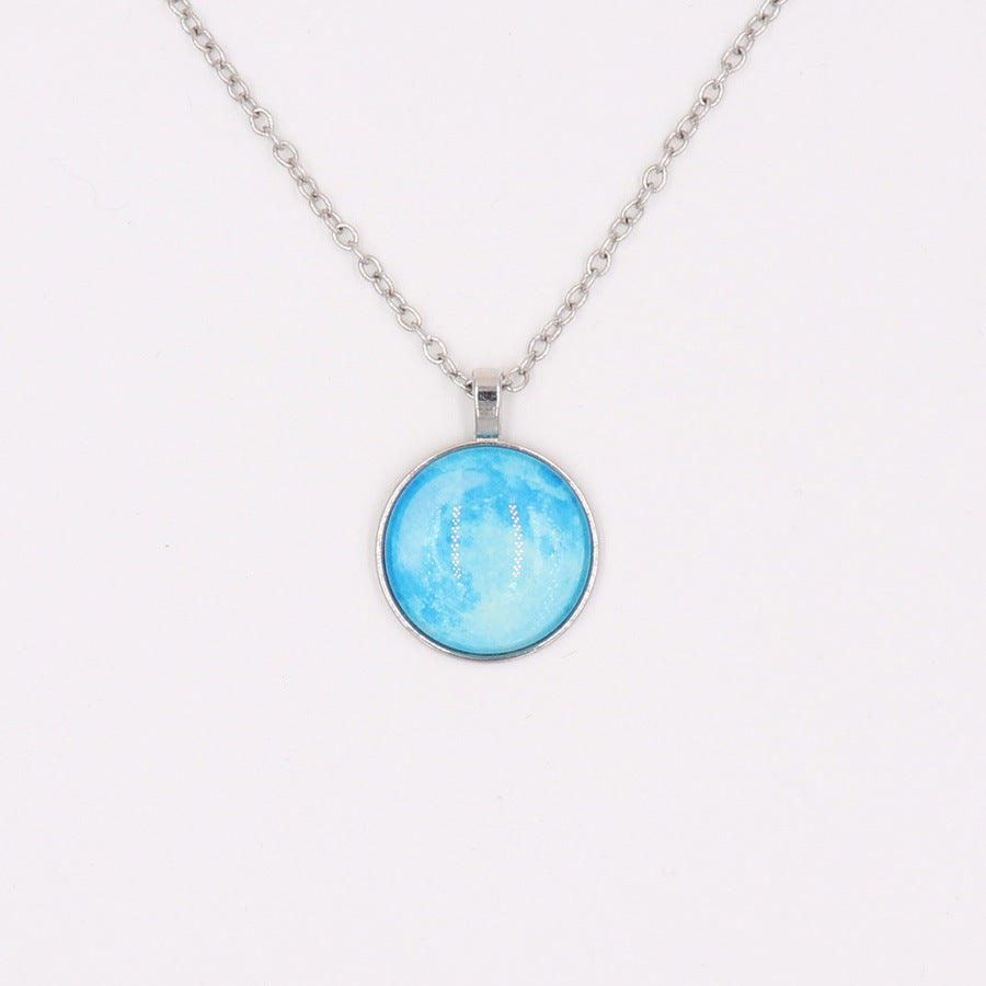 Women's & Men's Luminous Moon Trendy Starry Sky Sweater Pendant