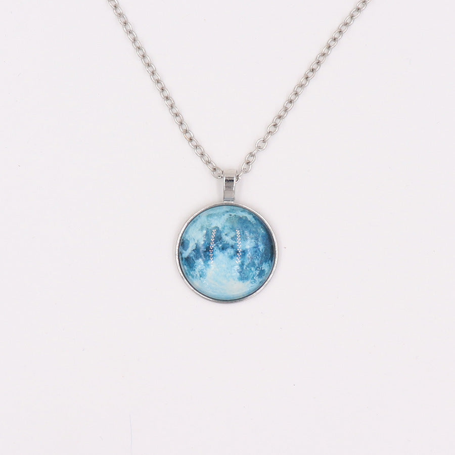 Women's & Men's Luminous Moon Trendy Starry Sky Sweater Pendant