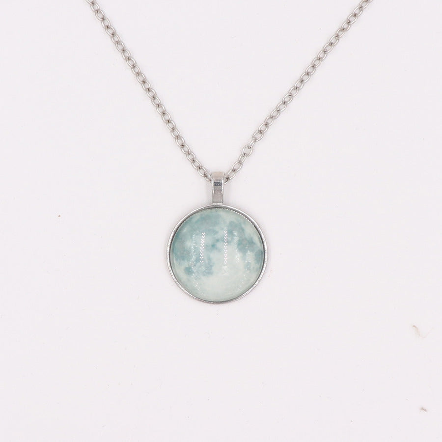 Women's & Men's Luminous Moon Trendy Starry Sky Sweater Pendant