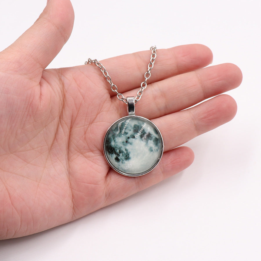 Women's & Men's Luminous Moon Trendy Starry Sky Sweater Pendant