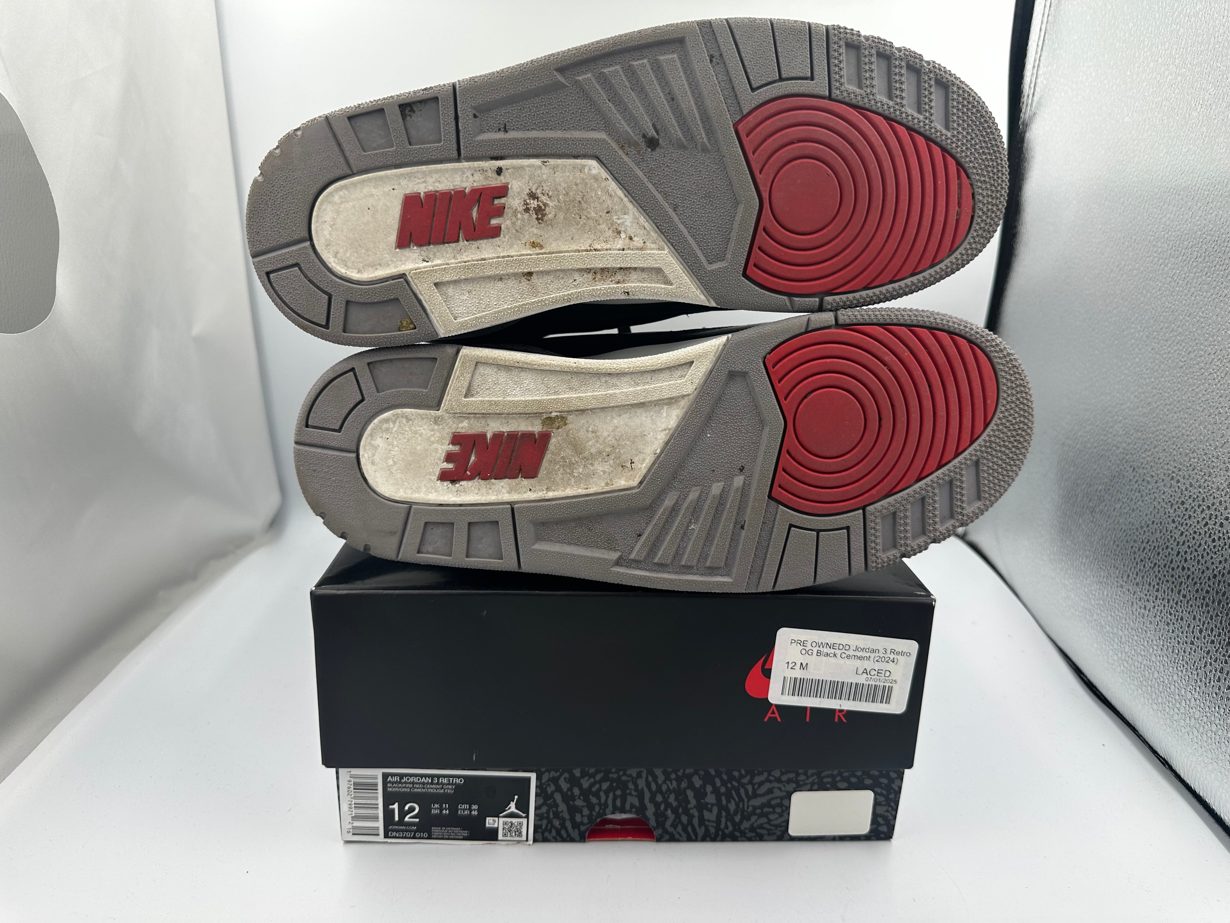 PRE OWNEDD Jordan 3 Retro OG Black Cement (2024)